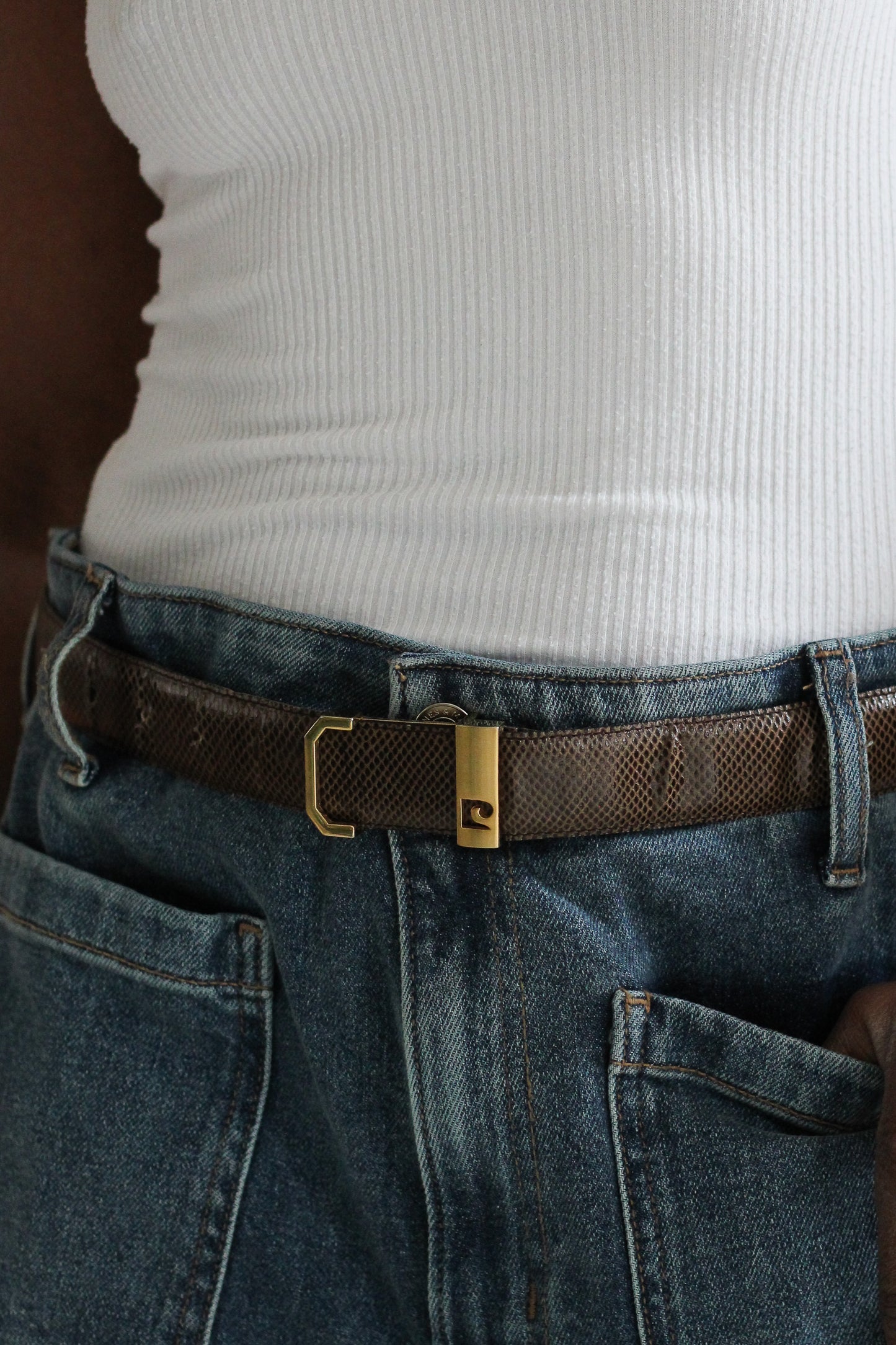 Ceinture  Pierre Cardin en cuir véritable