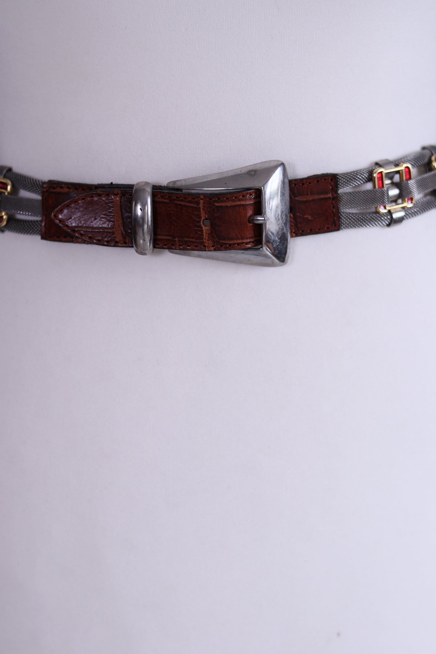 Nanni ceinture cuir et métal