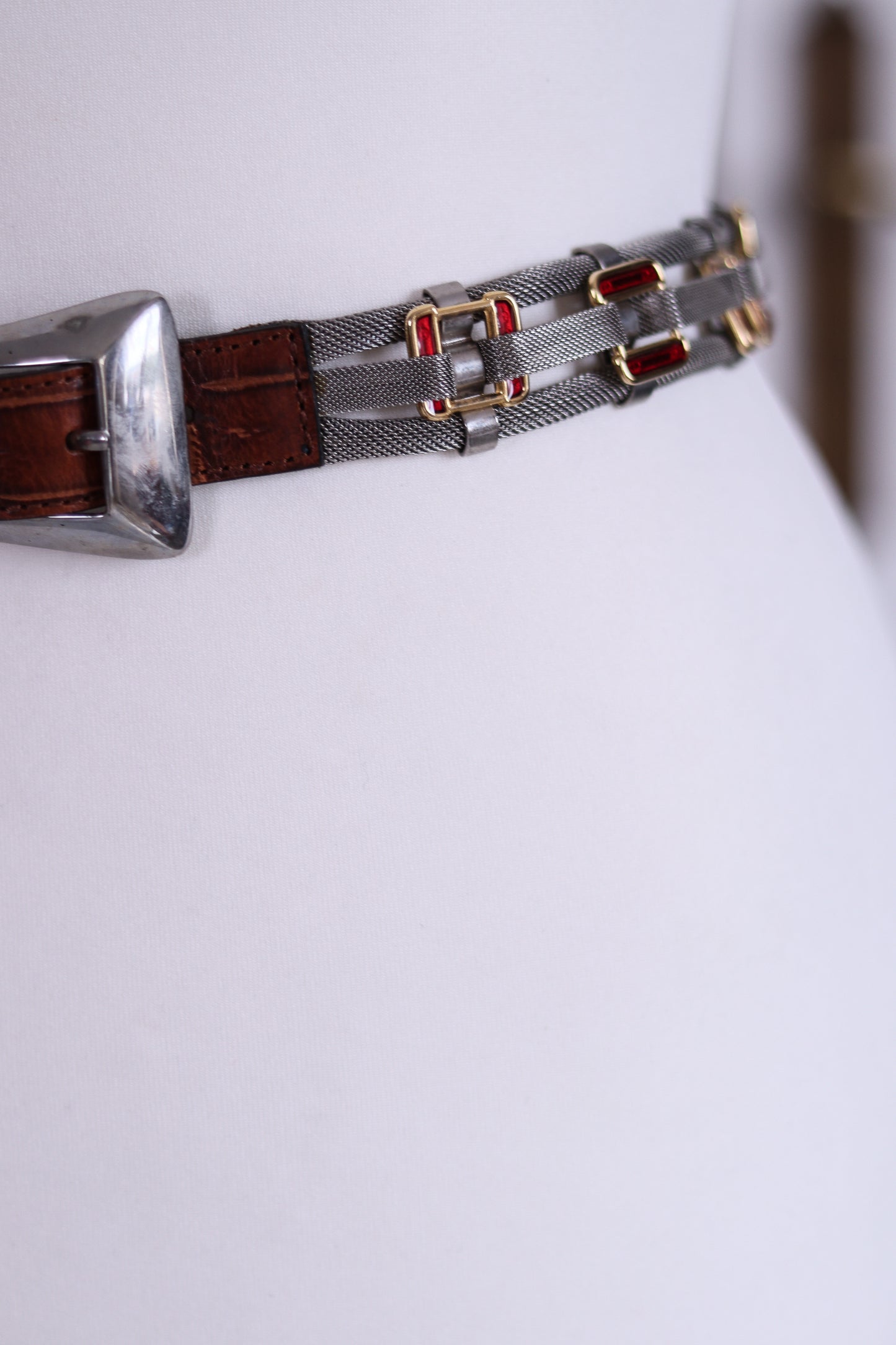 Nanni ceinture cuir et métal