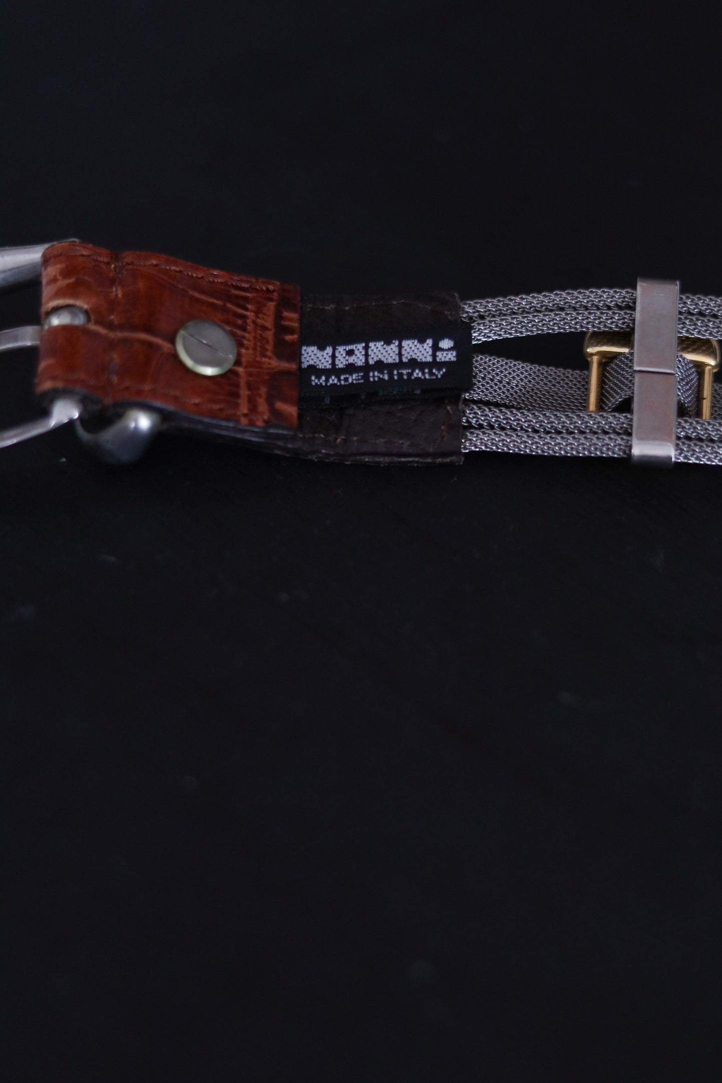 Nanni ceinture cuir et métal