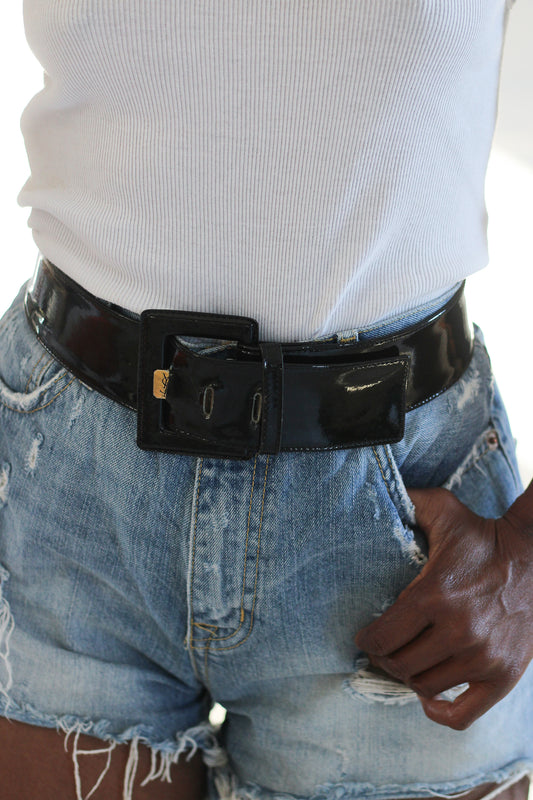 YSL ceinture en cuir vintage