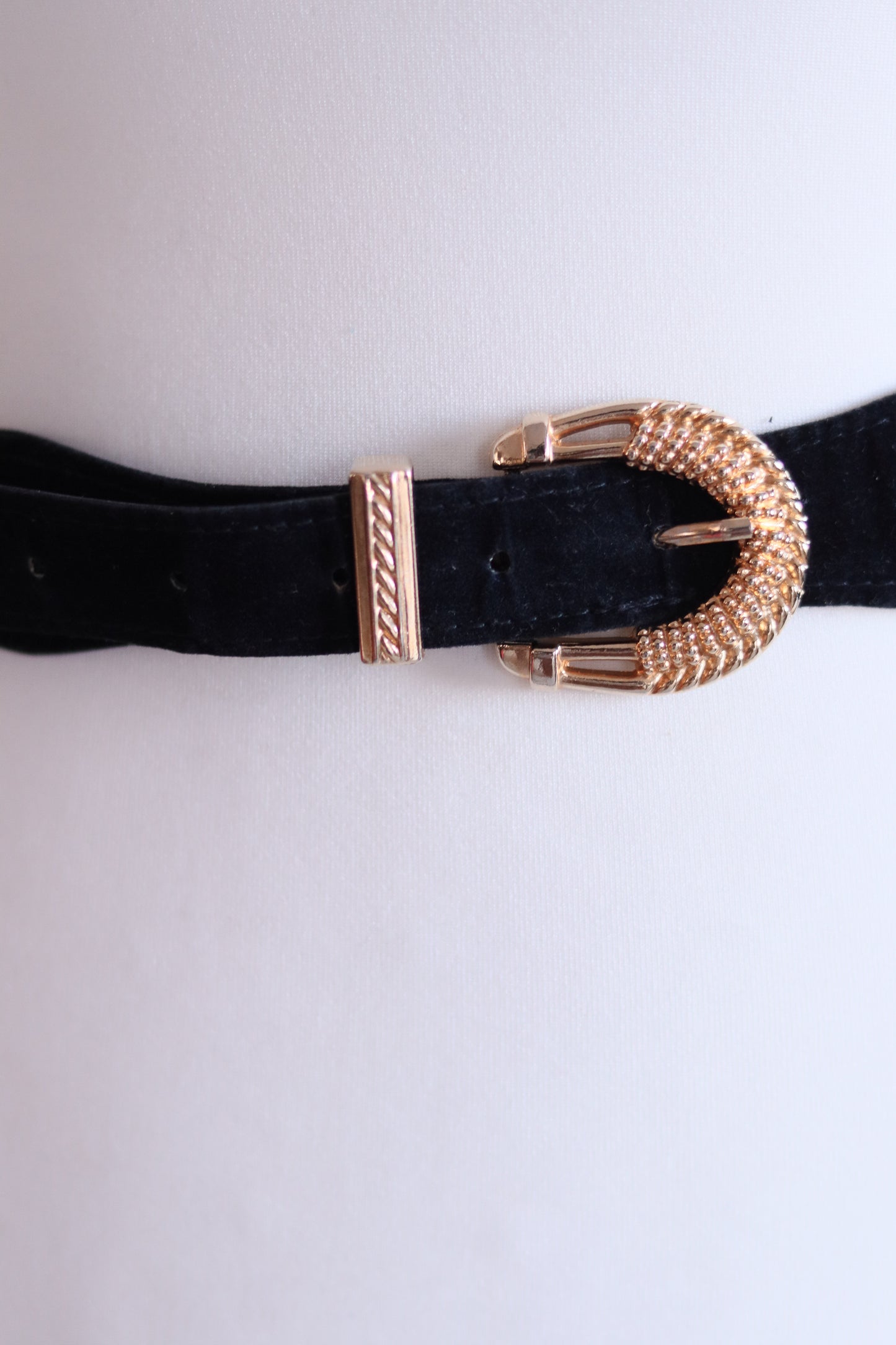 Ceinture vintage métal et velours