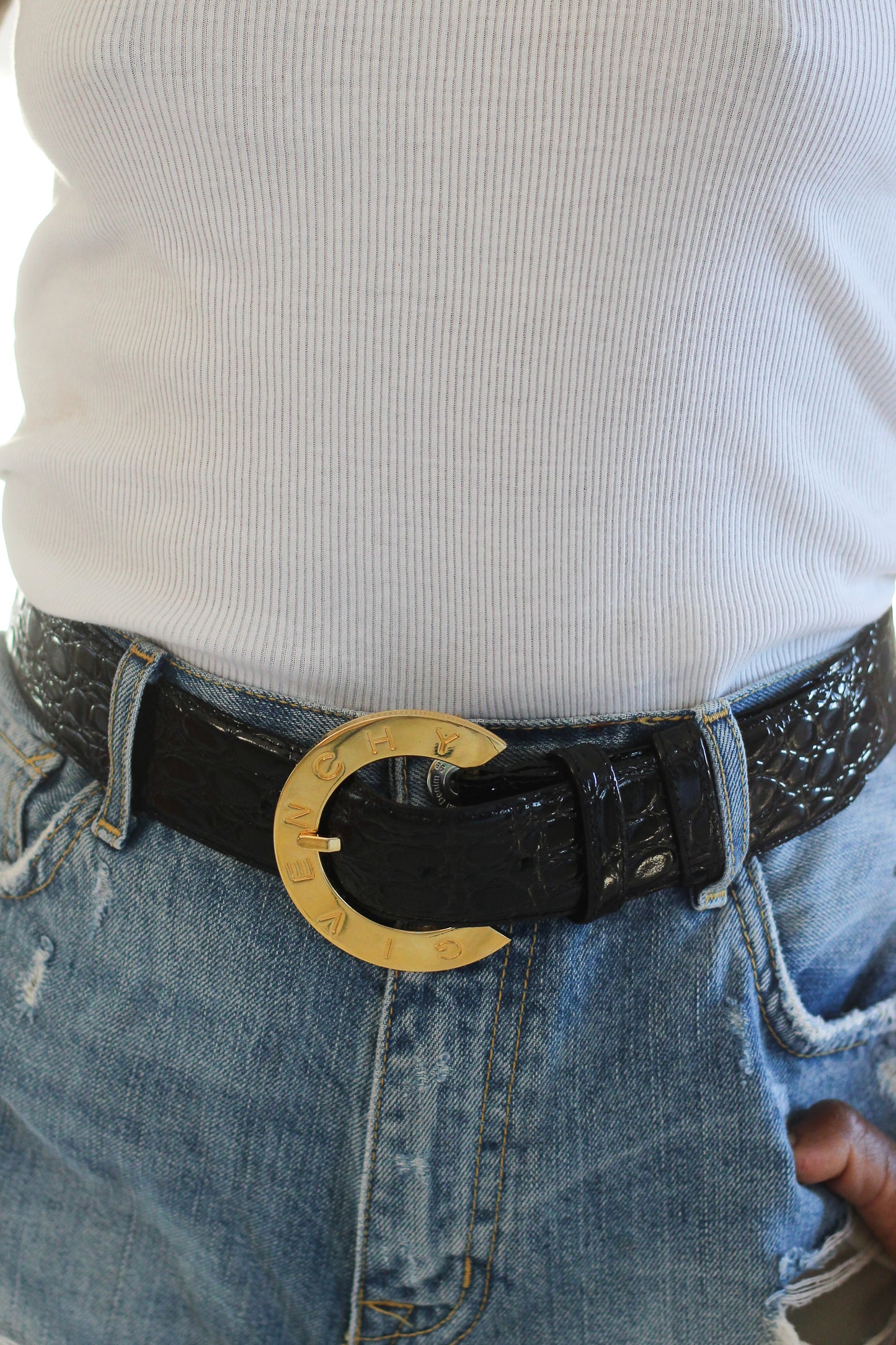 Givenchy ceinture en cuir vintage