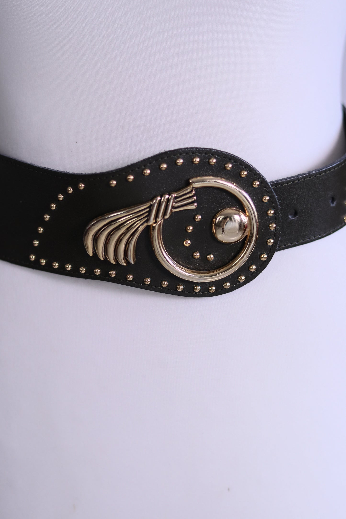 Ceinture large vintage vert