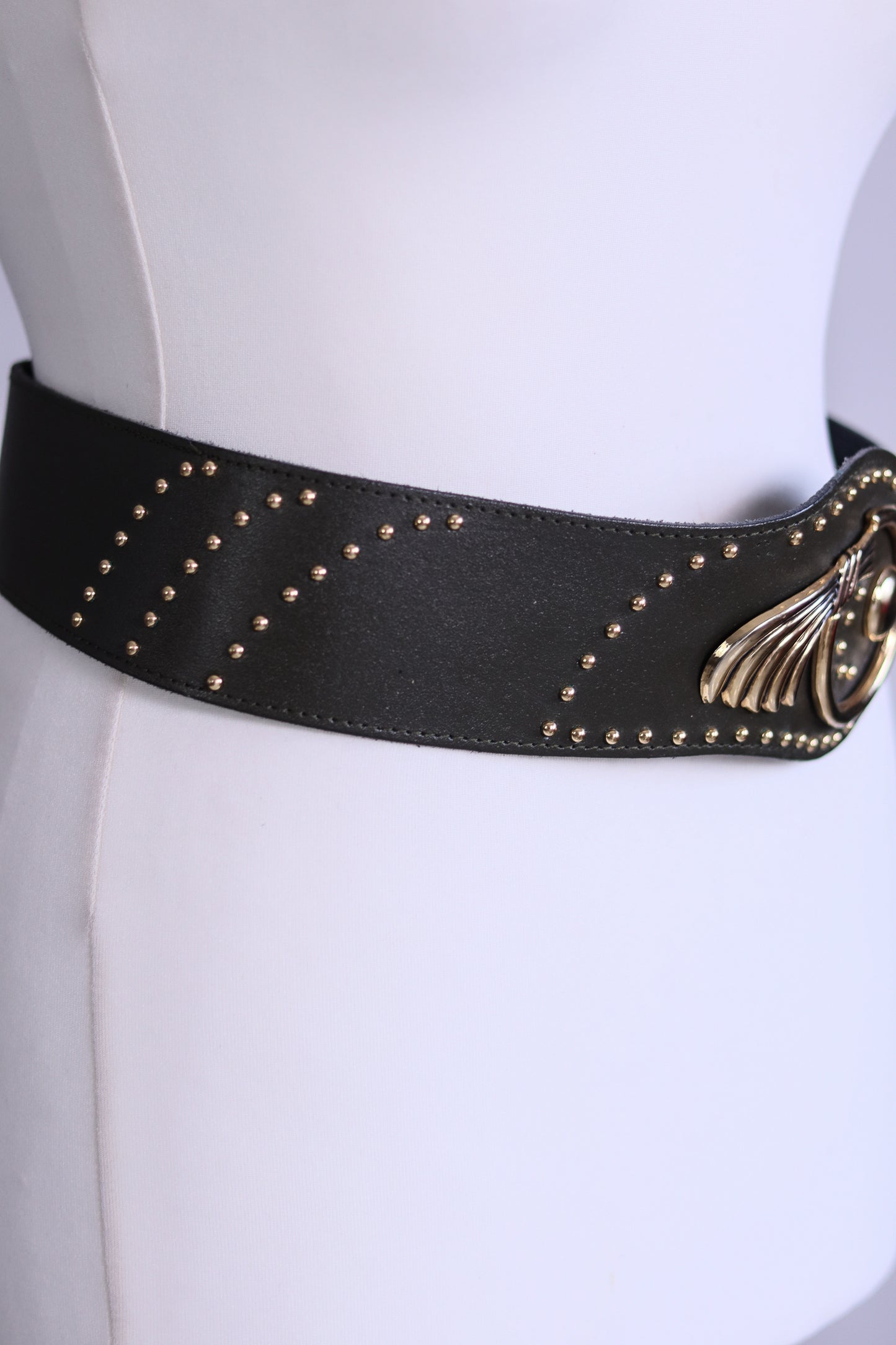 Ceinture large vintage vert