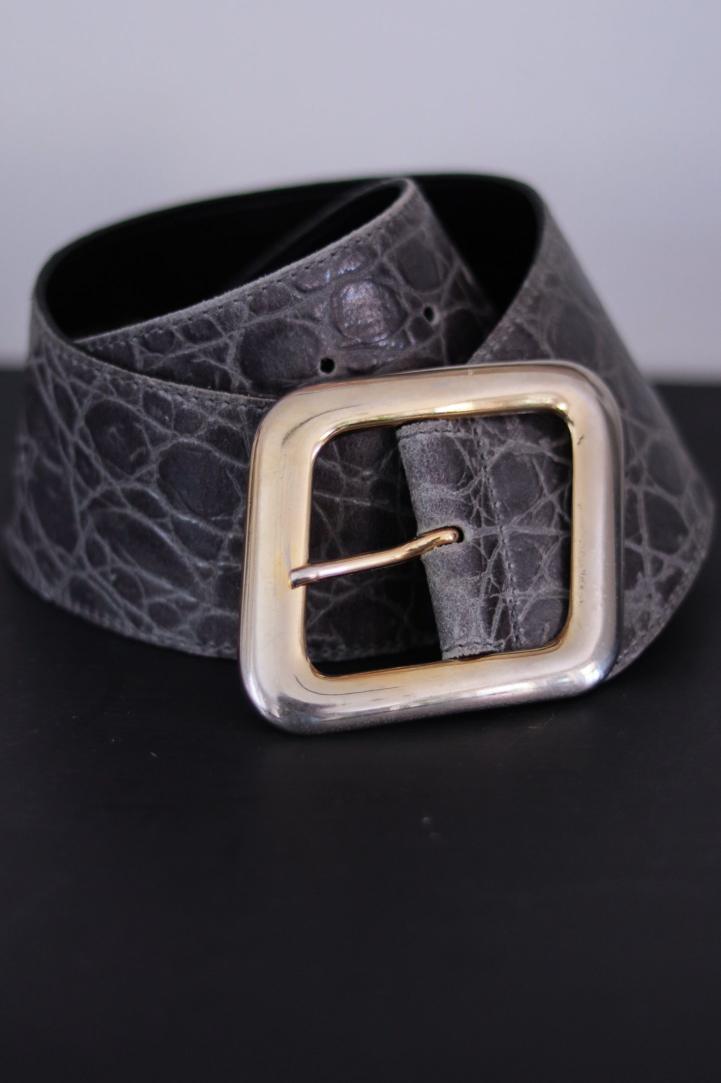 Ceinture cuir  vintage 80