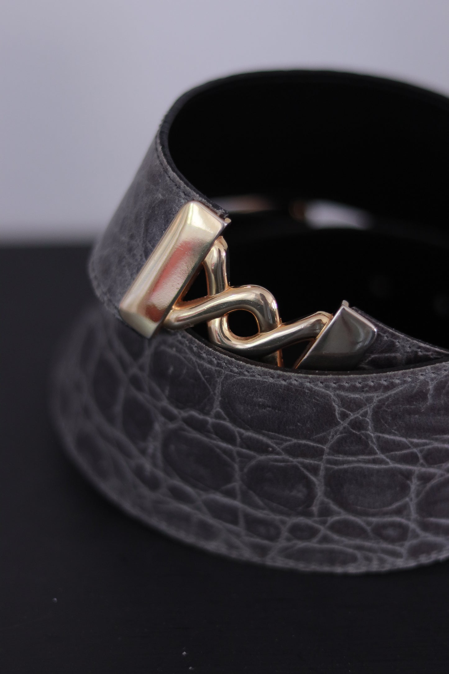 Ceinture cuir  vintage 80