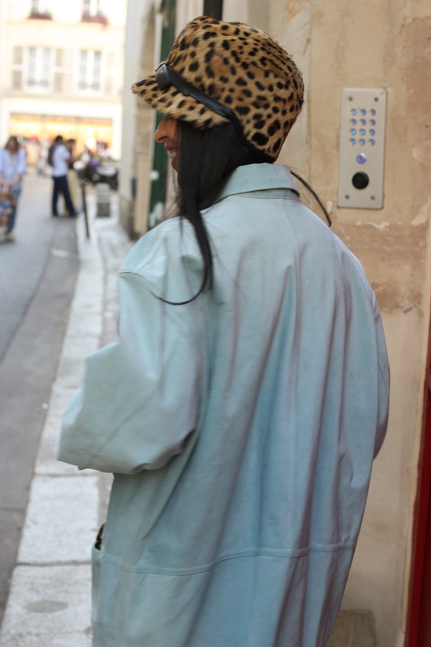 Chapeau cloche imprimé léopard