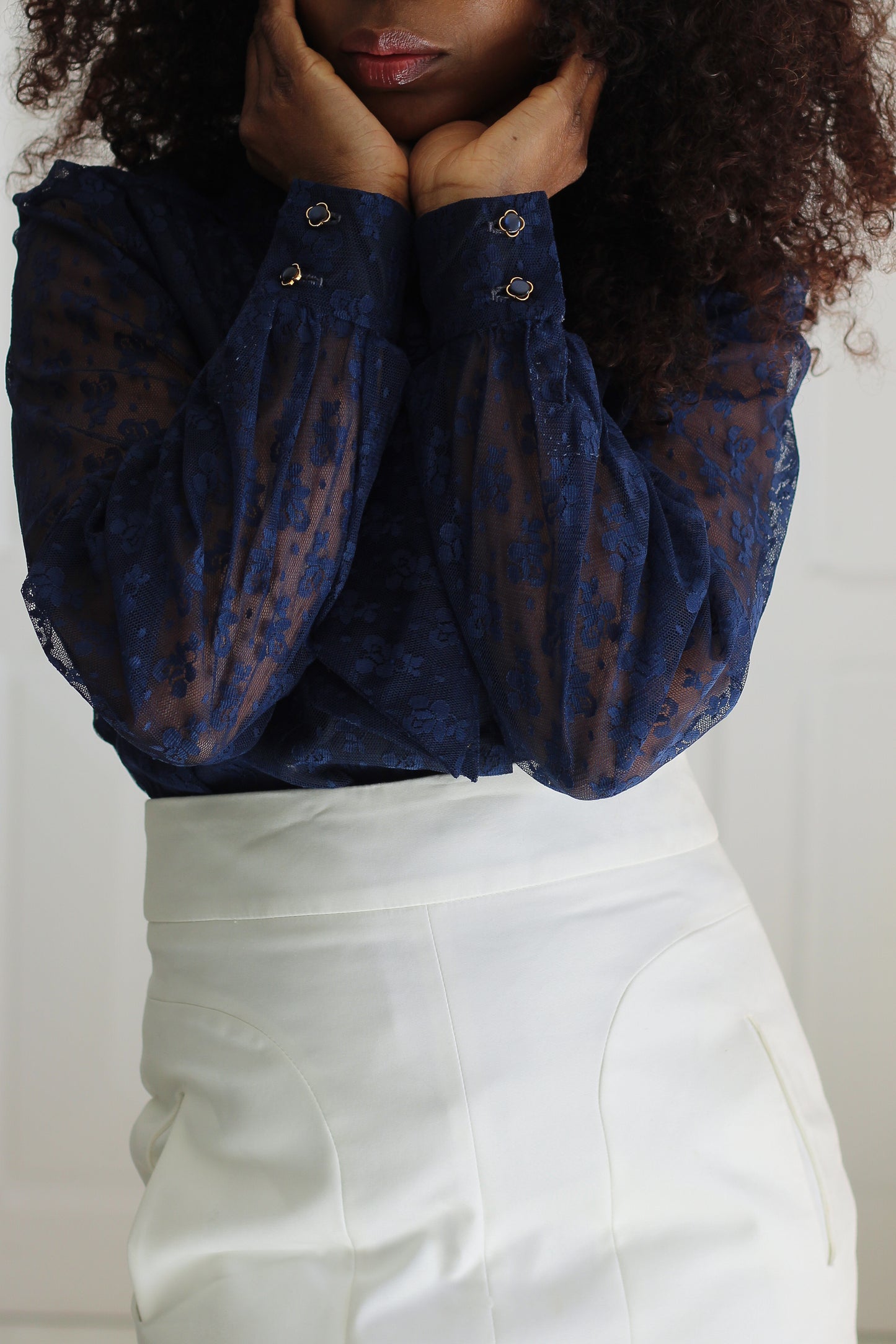 Chemisier vintage en dentelle