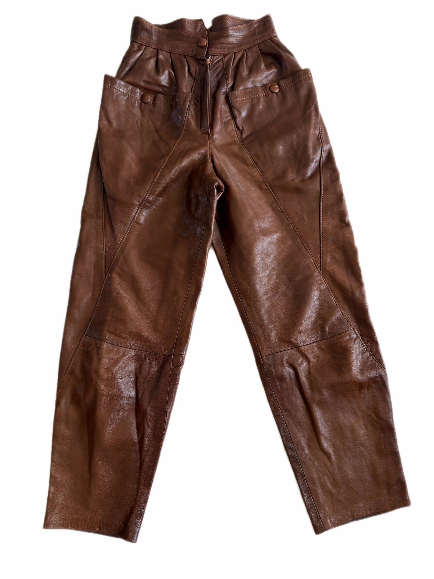 taille haute pantalon cuir