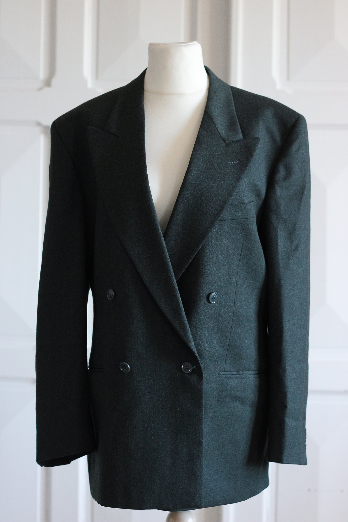 Féraud costume en laine vert chiné