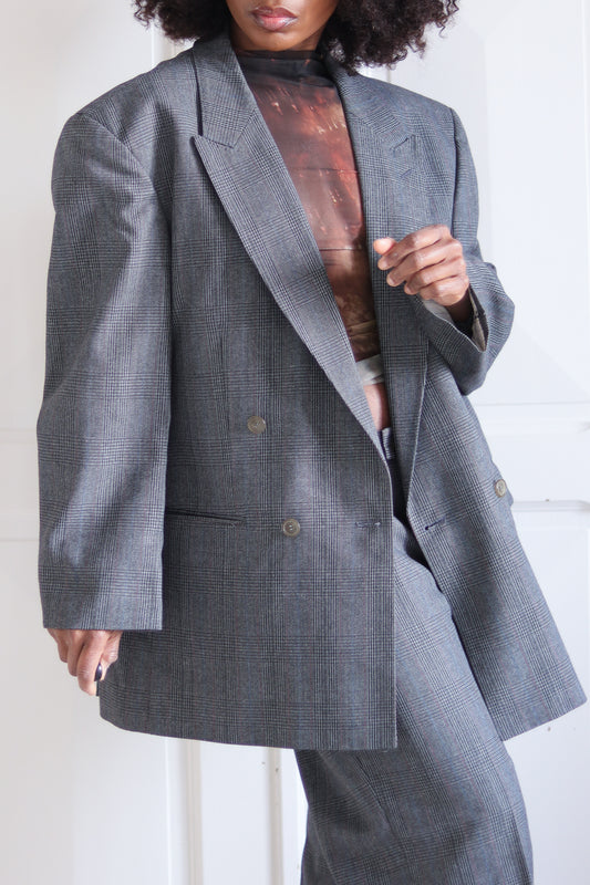 Tailleur pantalon motifs Prince de Galles