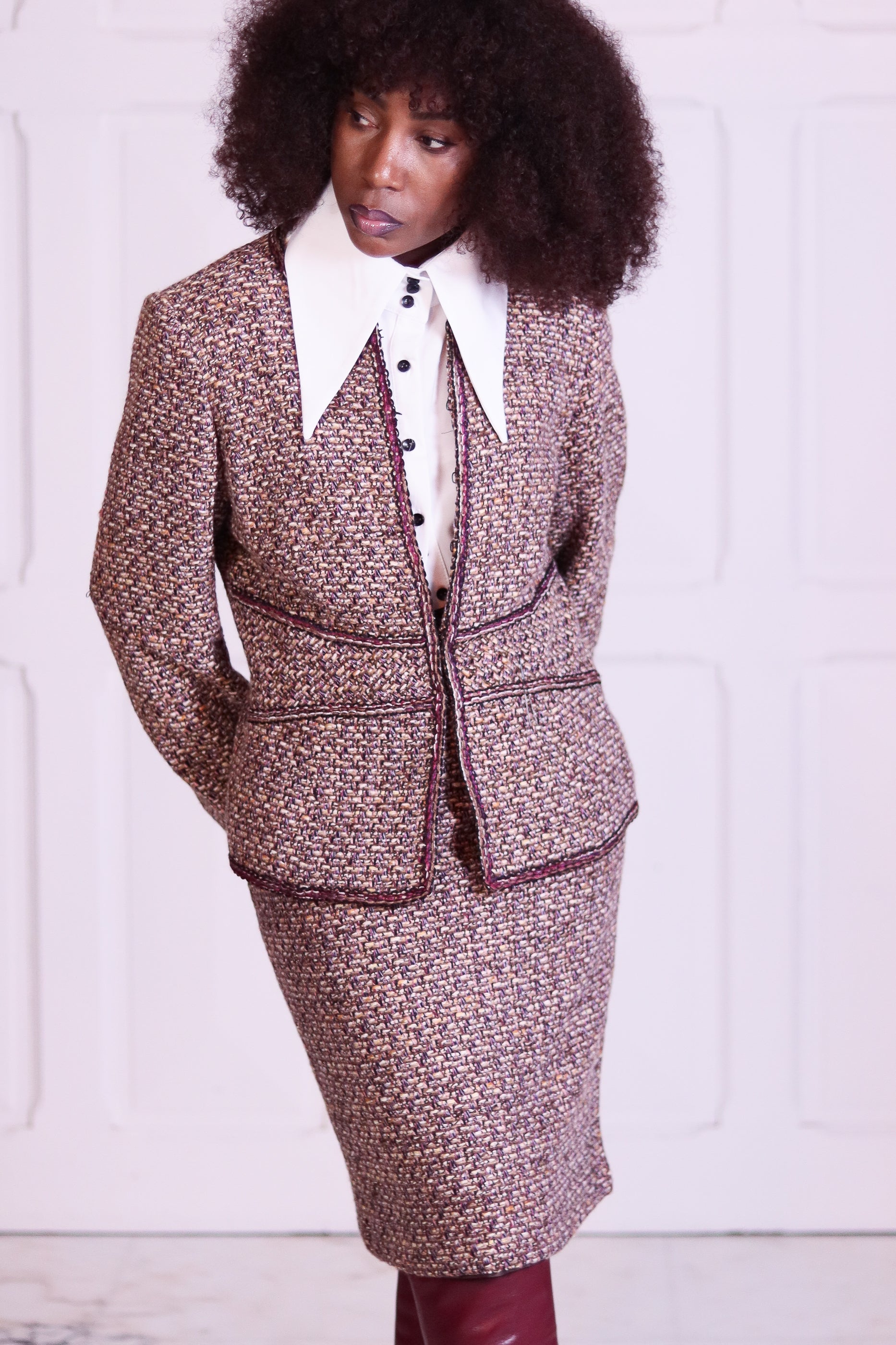 Cambridge Short tailleur en bouclé rose blush - Club L London - FR Cambridge Short tailleur en bouclé rose blush - Club L London - FR