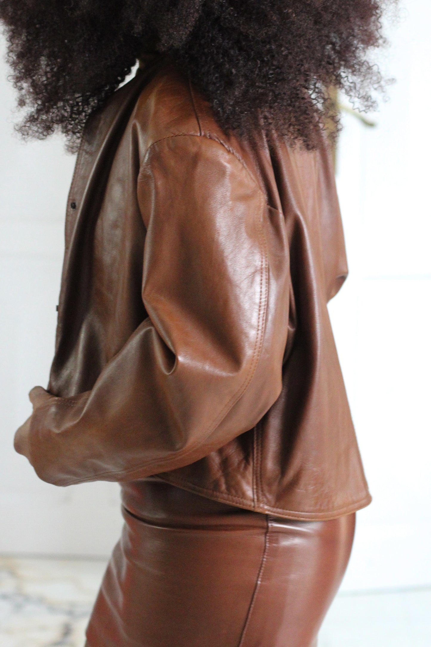 Rebelle ensemble vintage cuir chocolat