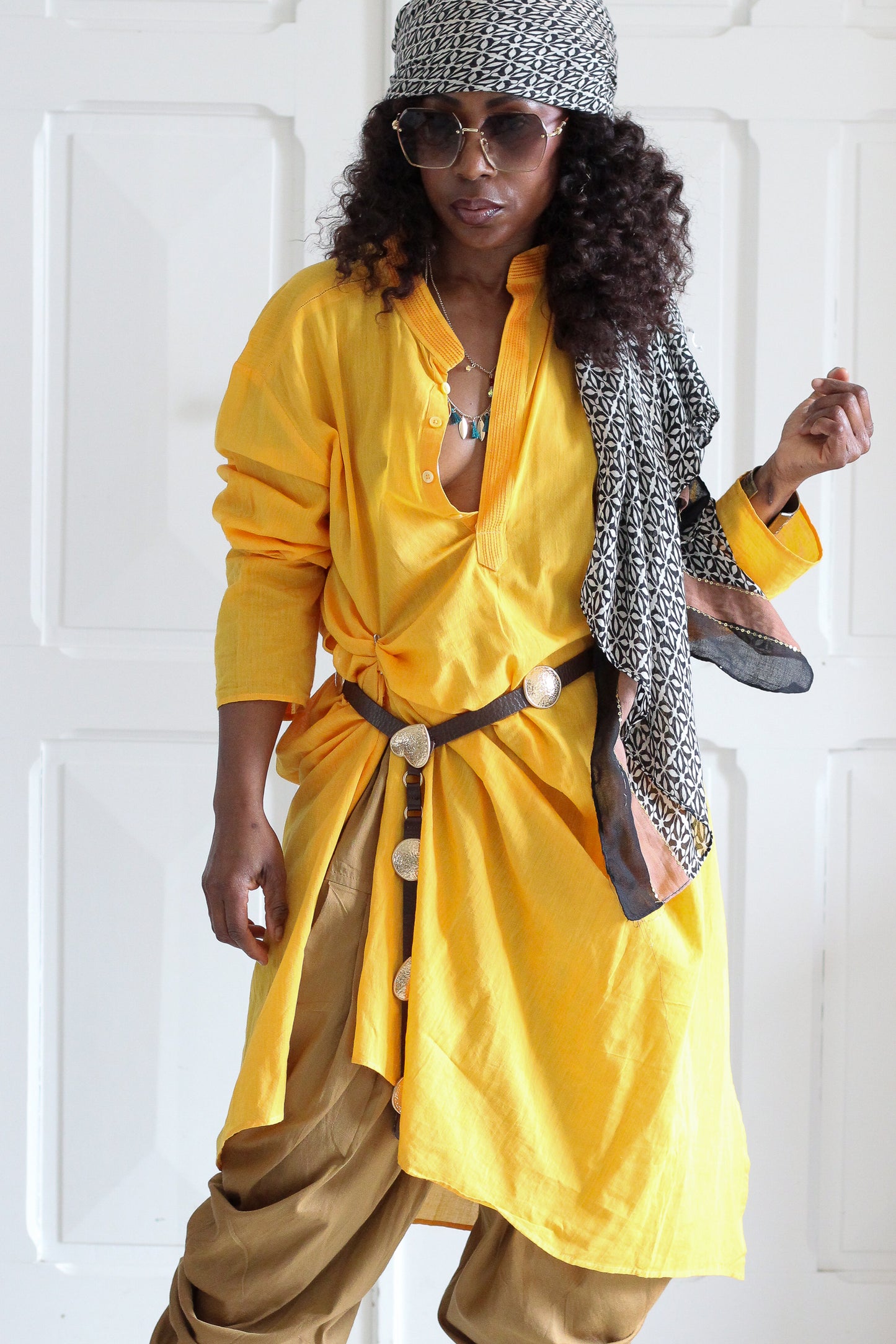 Ethnic color ensemble pantalon hindou