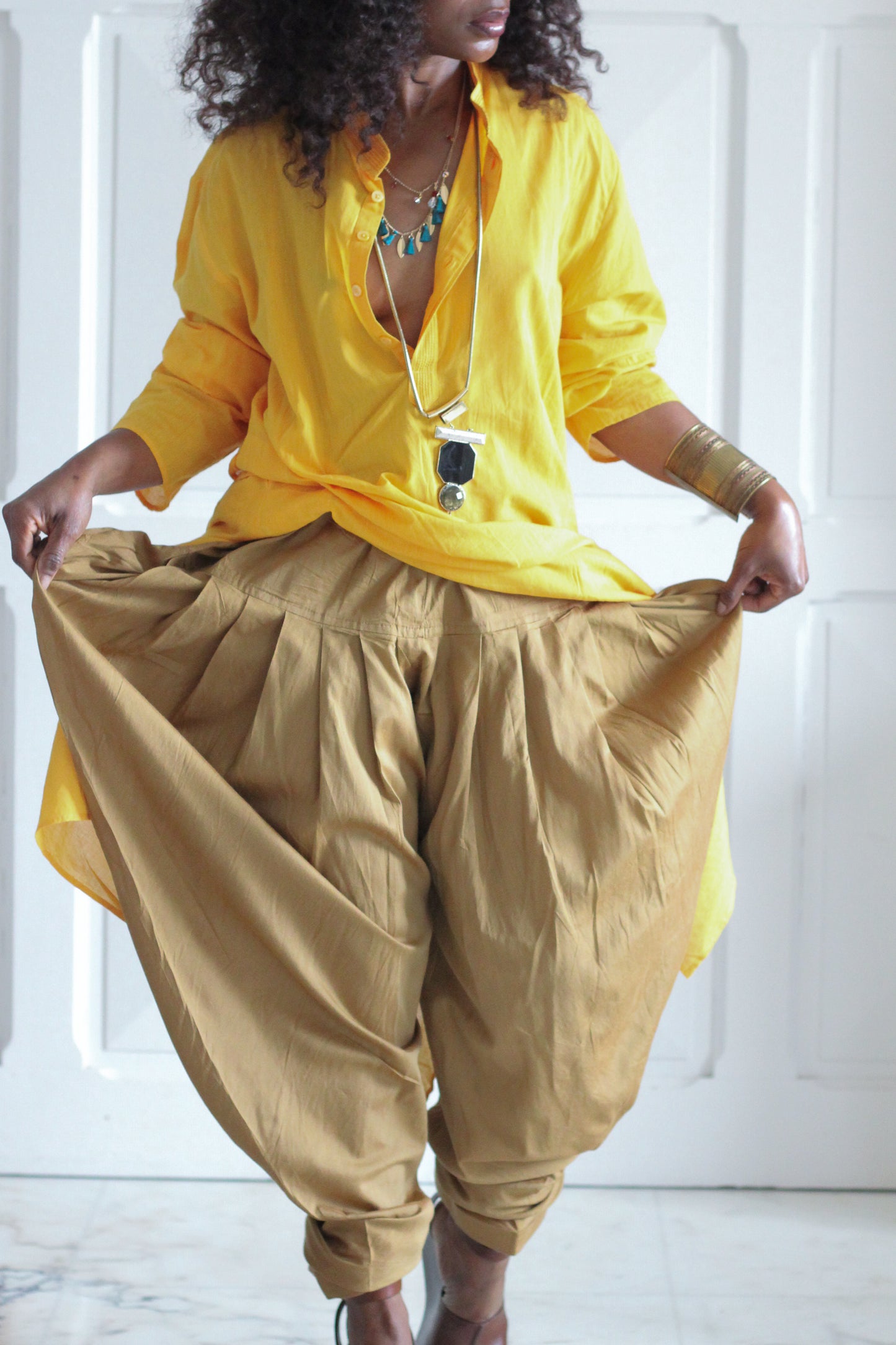 Ethnic color ensemble pantalon hindou
