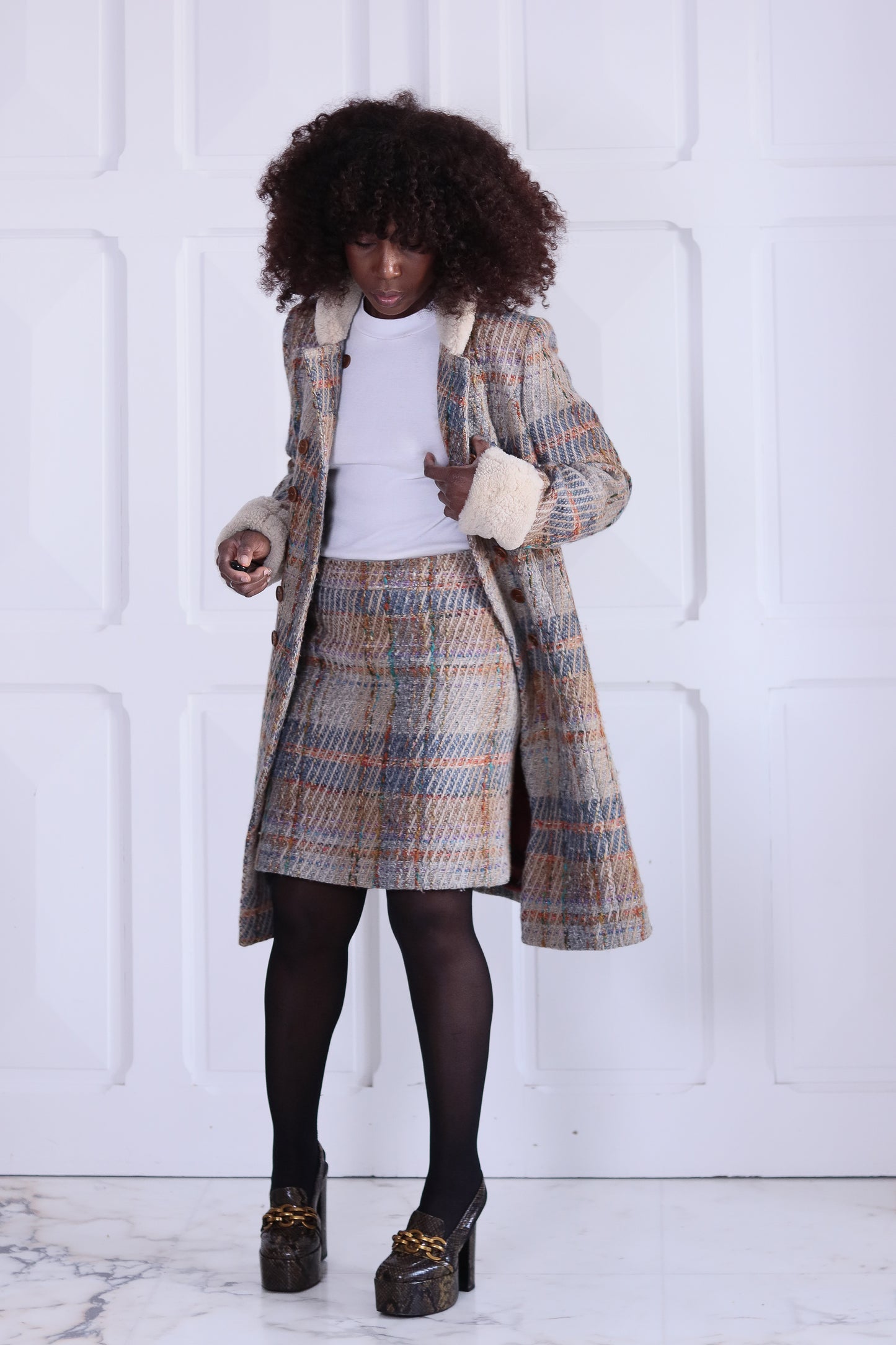 Scapa tailleur jupe tweed