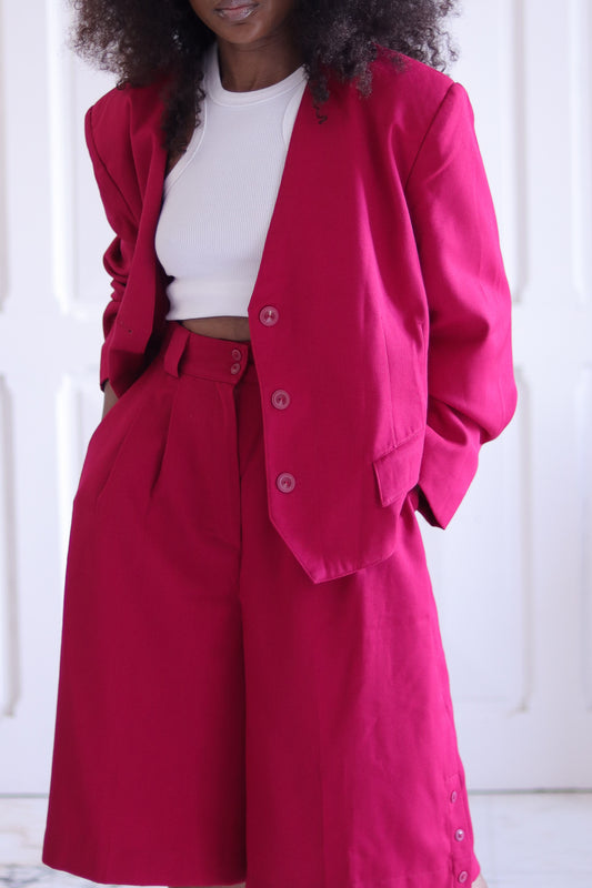 Ensemble jupe culotte en laine