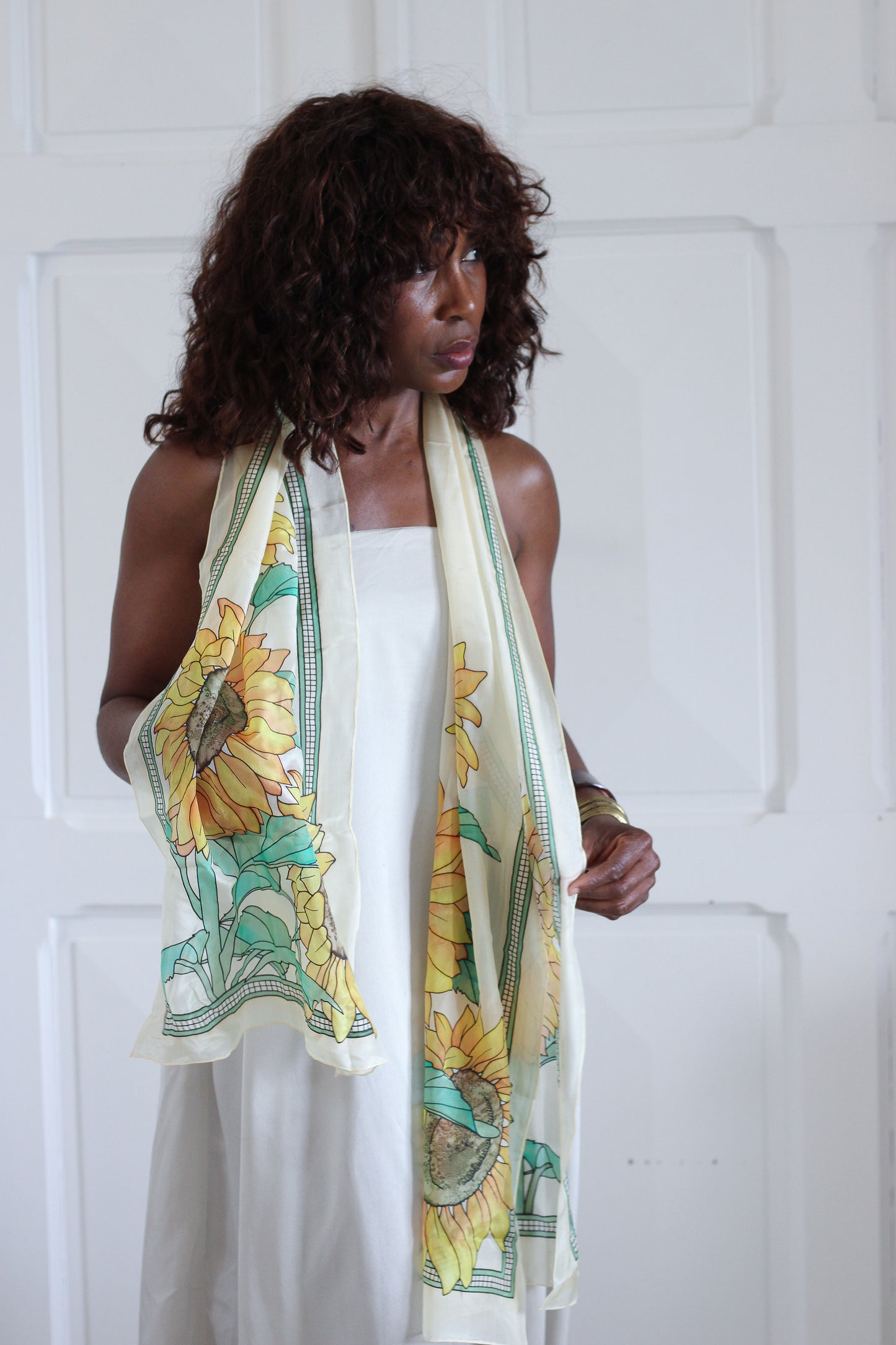 Foulard étole en soie fait main