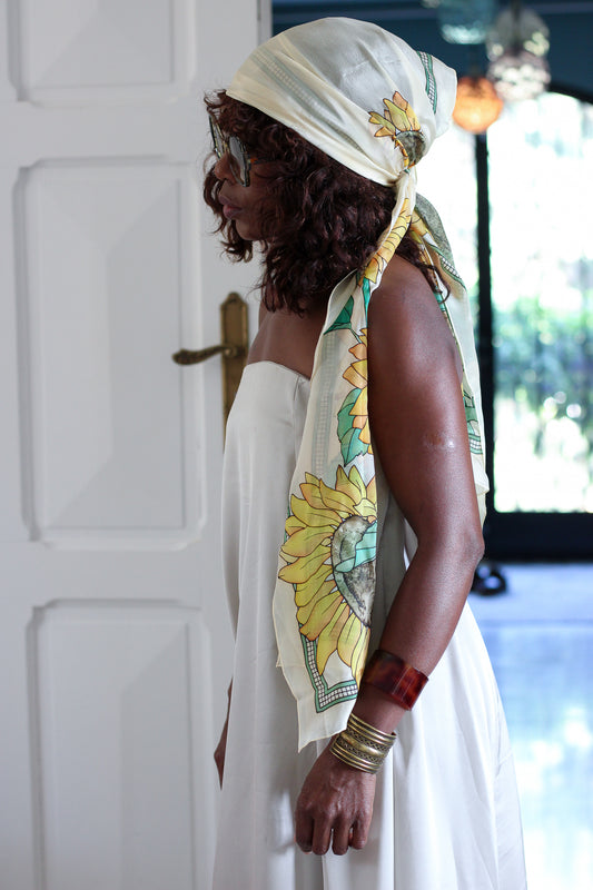 Foulard étole en soie fait main