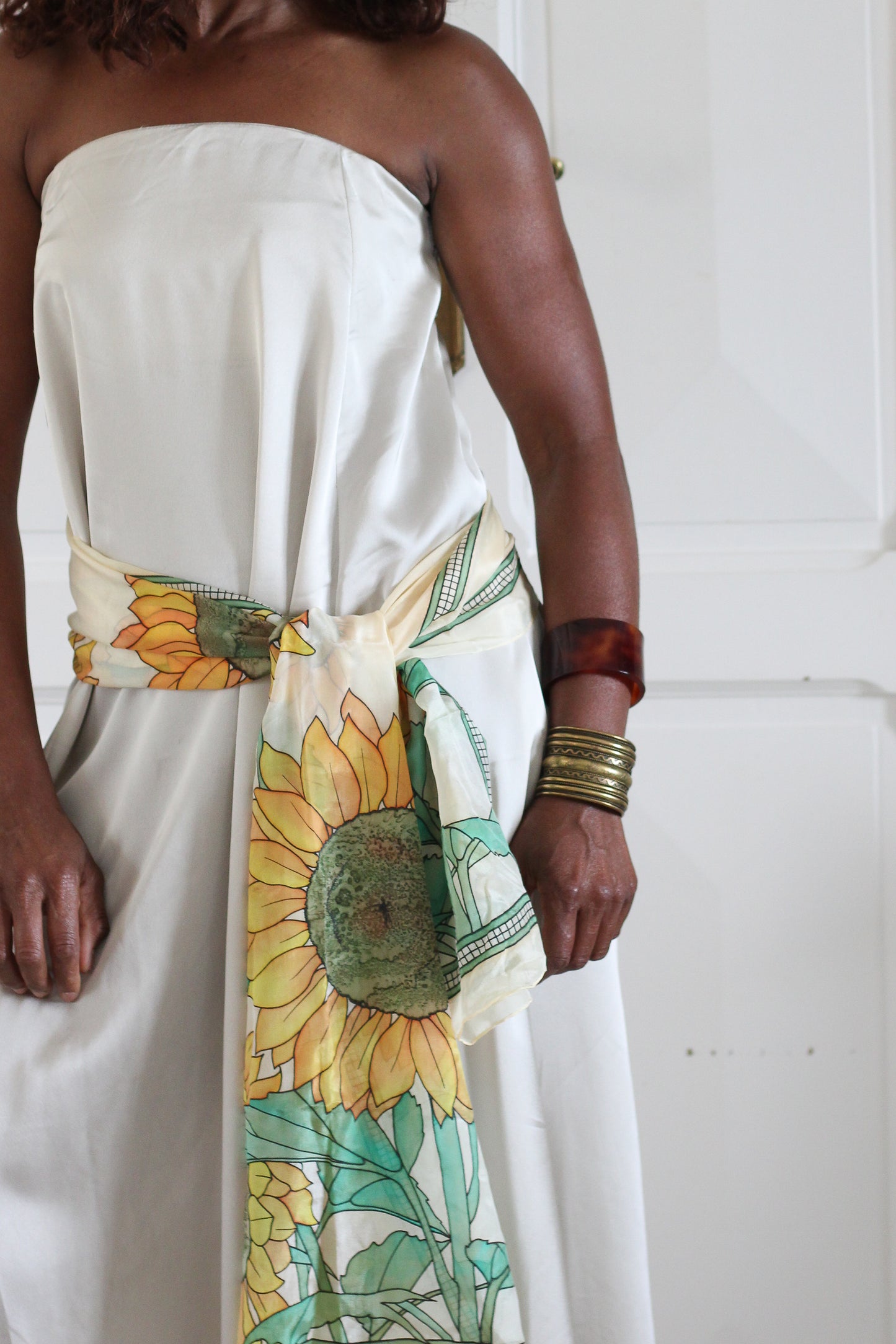 Foulard étole en soie fait main