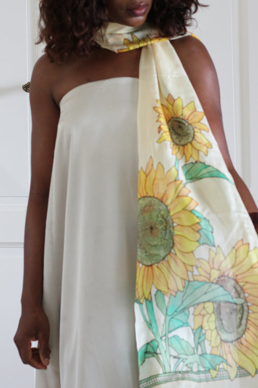 Foulard étole en soie fait main