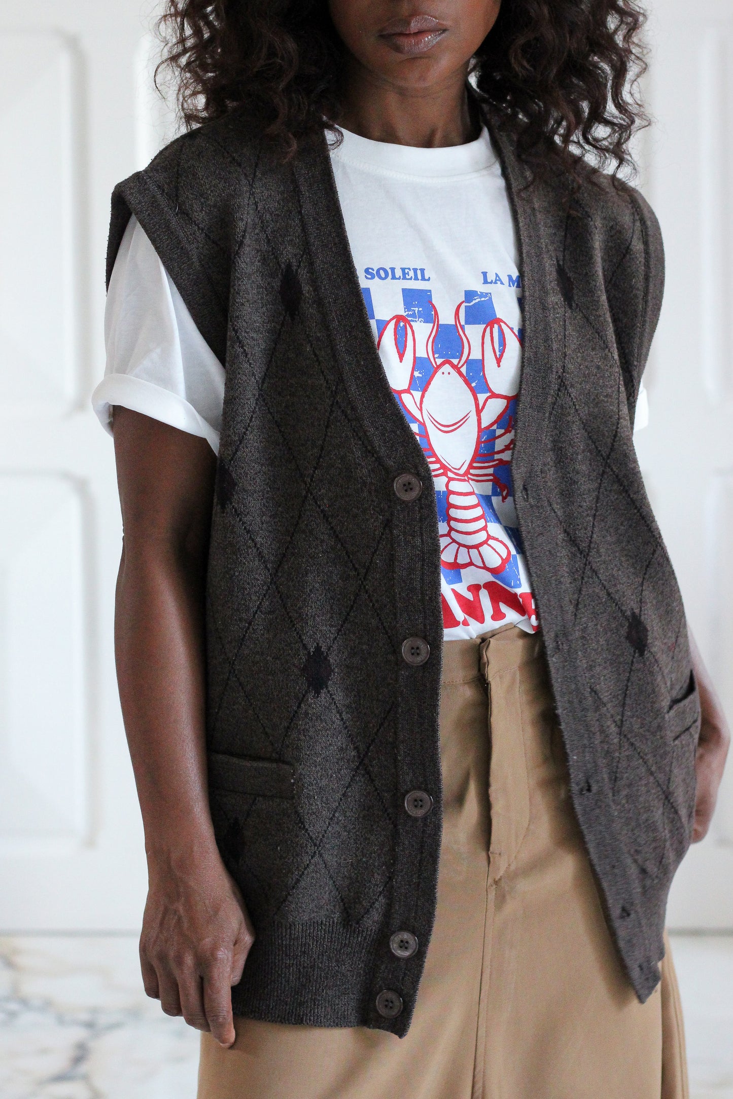 Foglie Rosse gilet vintage