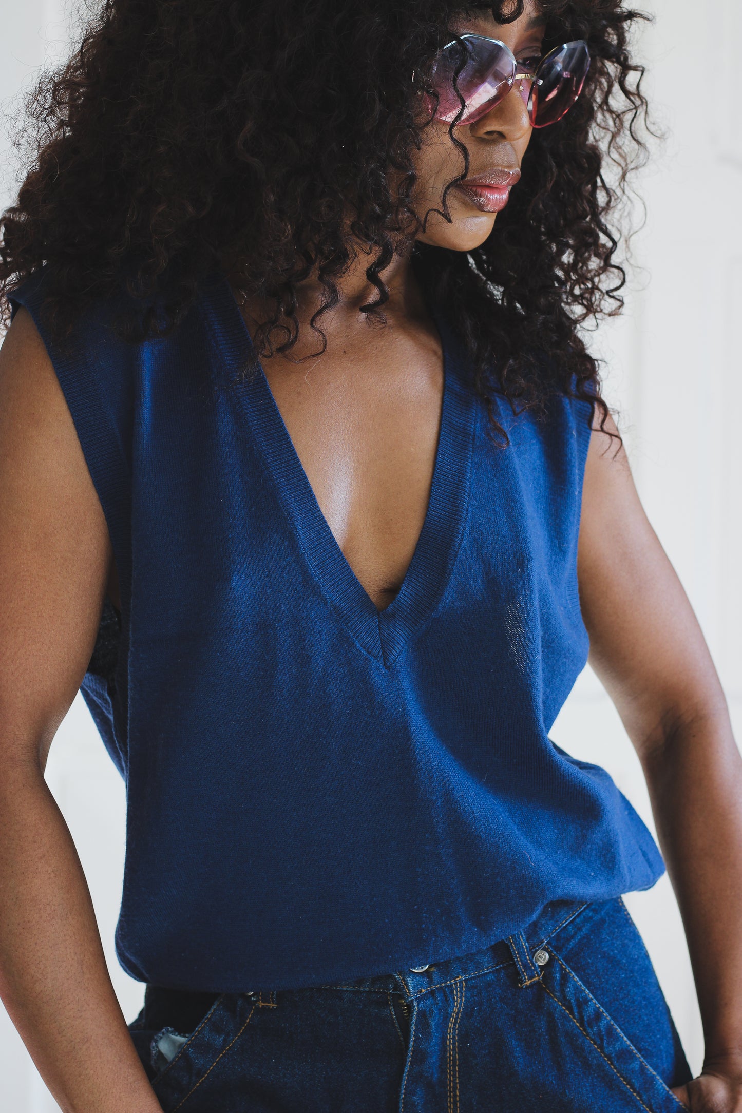 Timwear gilet sans manches en pure laine