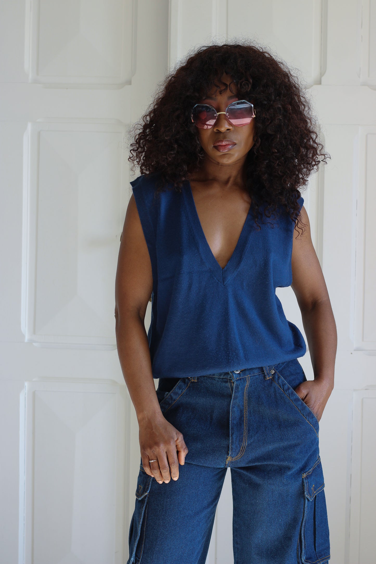 Timwear gilet sans manches en pure laine