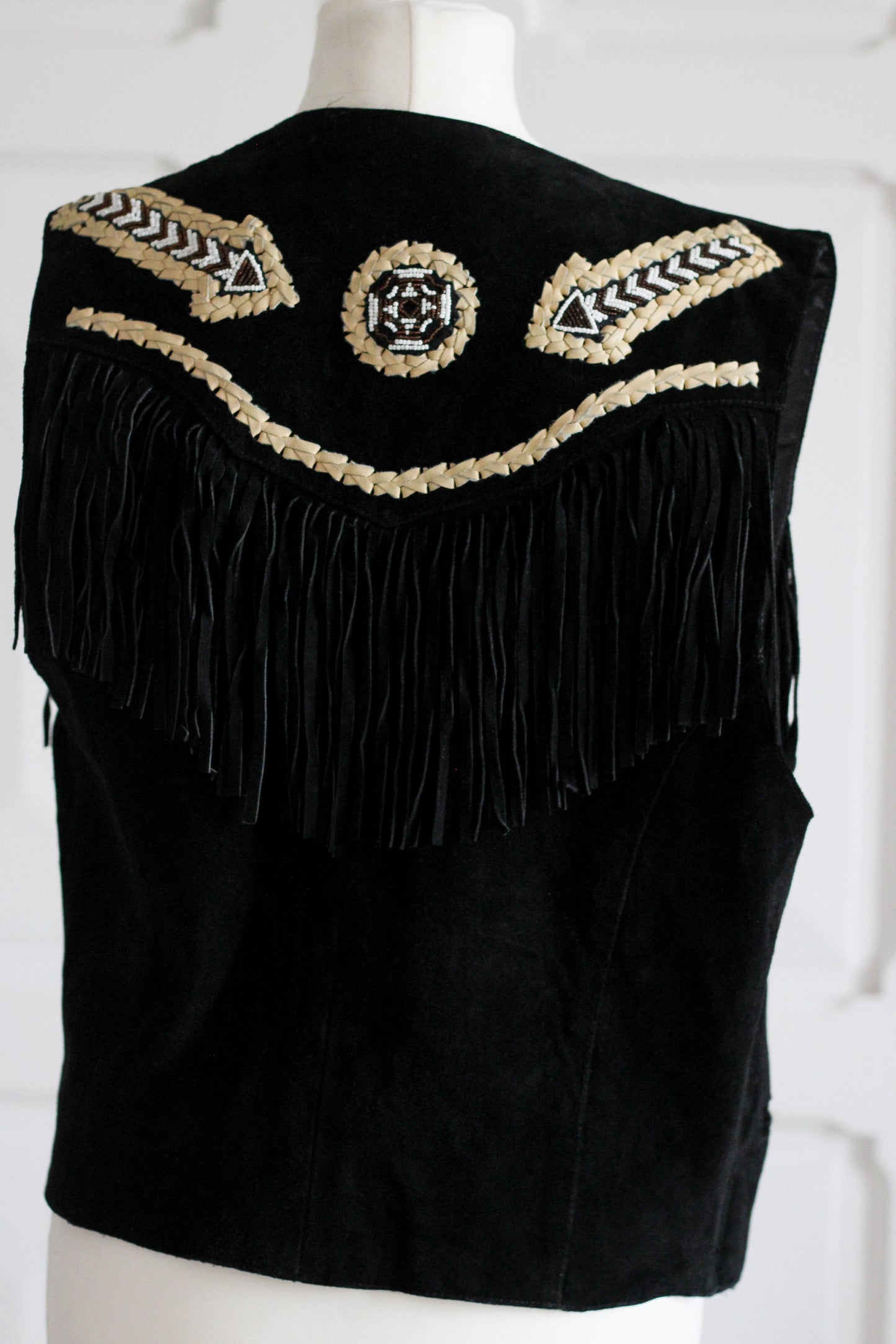 Epiderme veste gilet à franges vintage