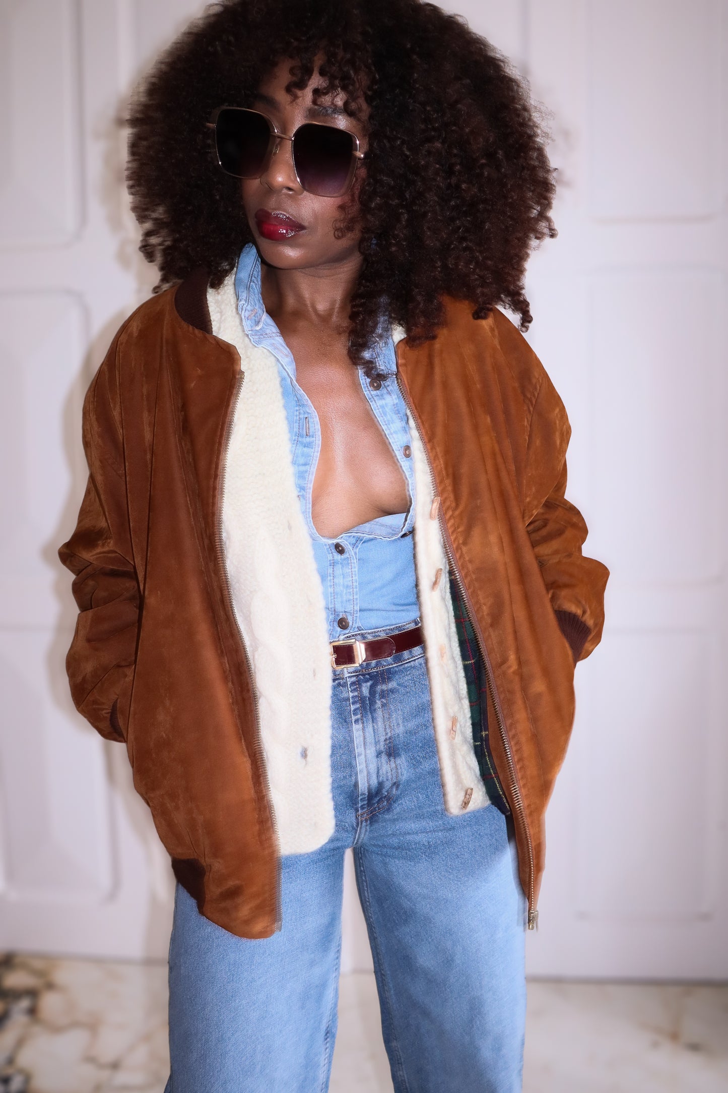 Gilet sans manches tricoté main Laine naturelle torsadée