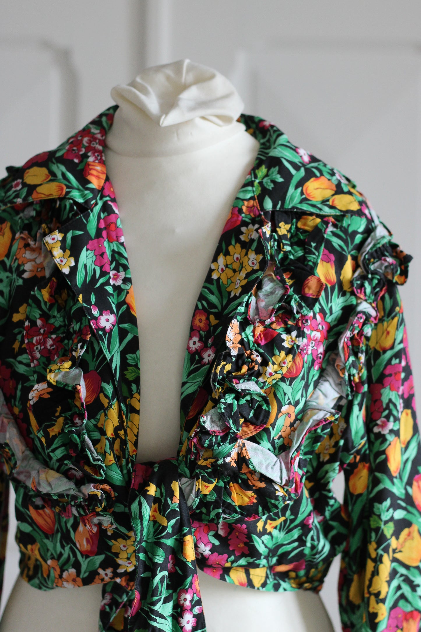 Blouse vintage à motifs