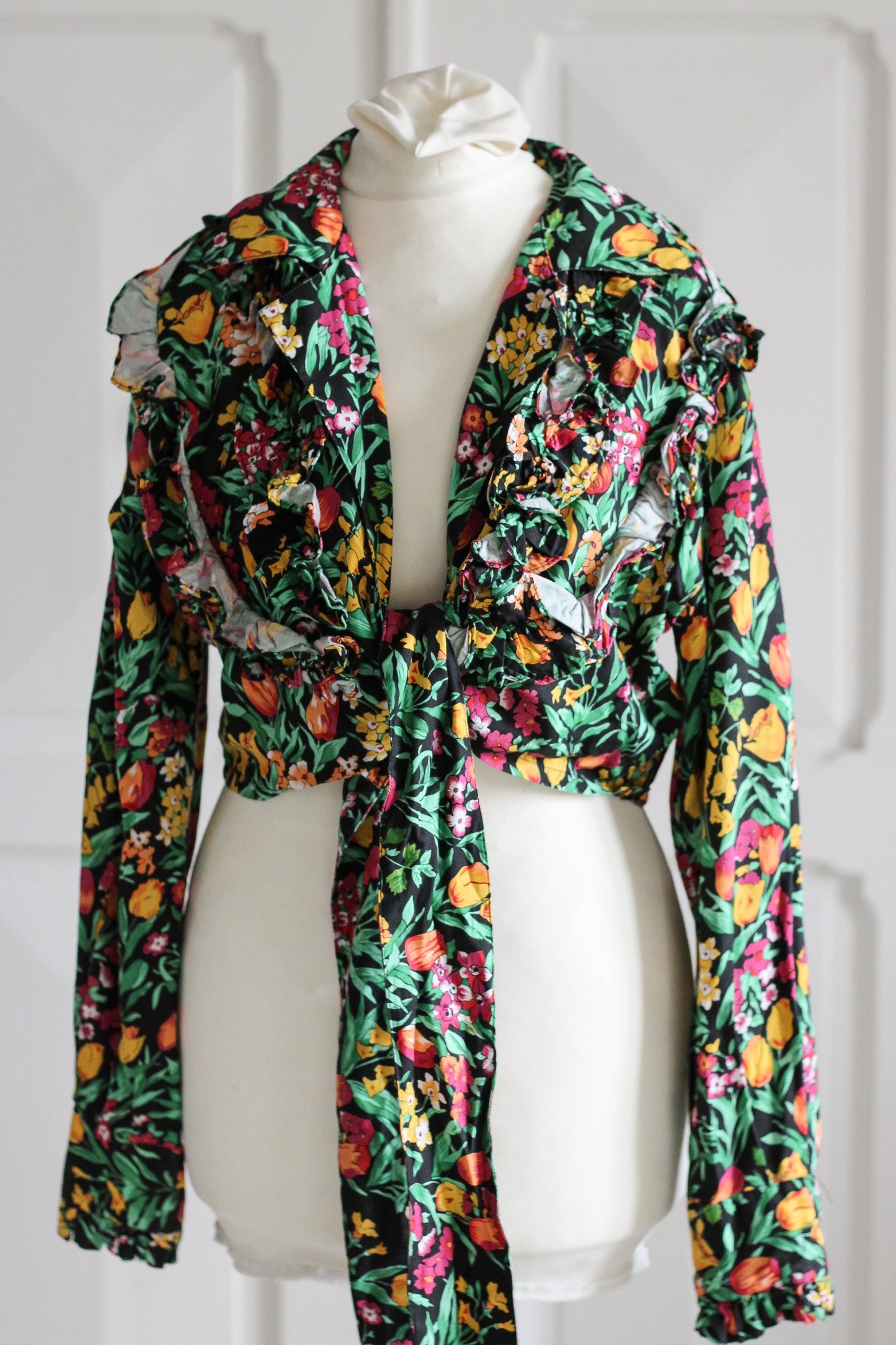 Blouse vintage à motifs