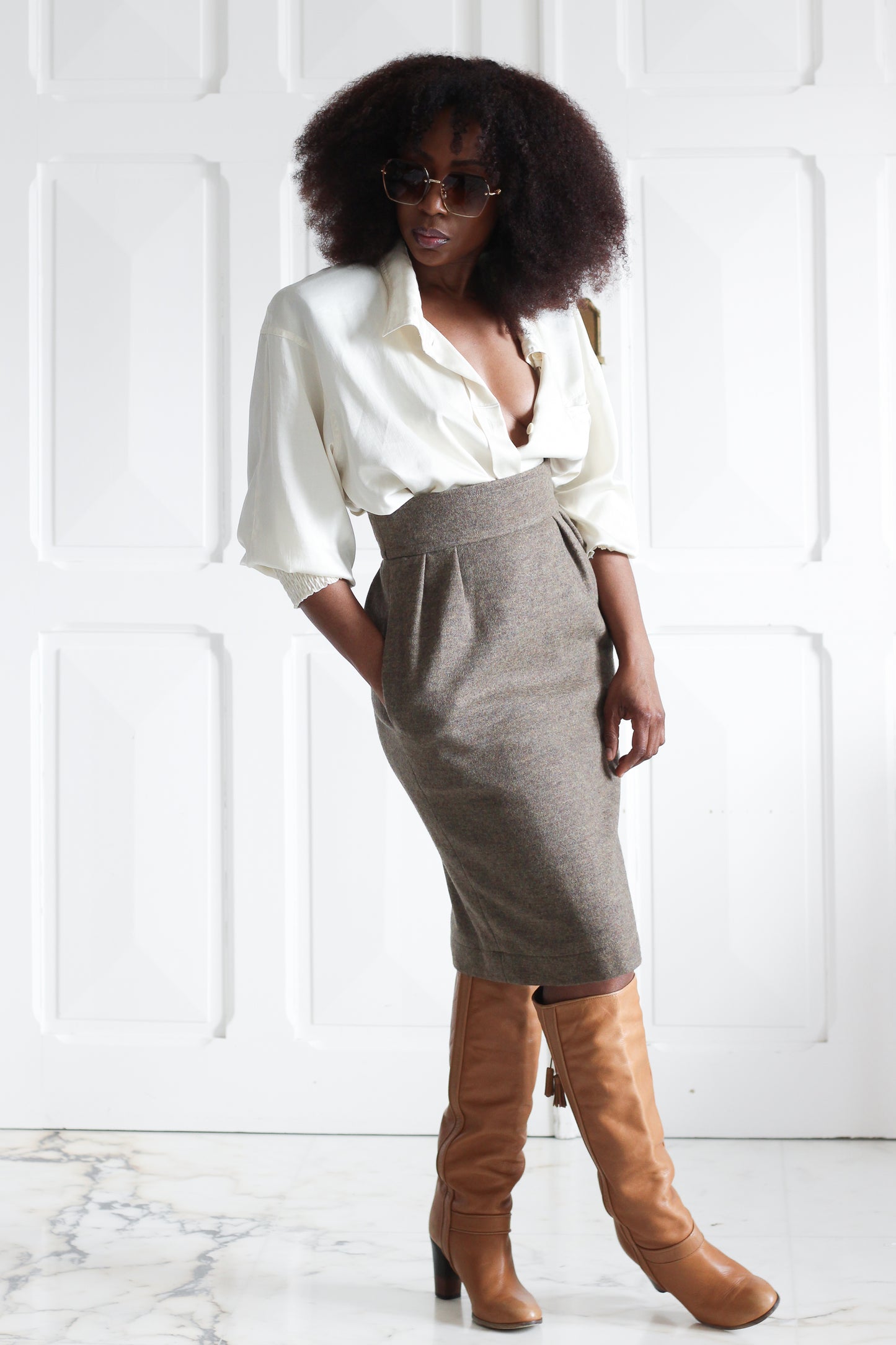 Céline Paris jupe taille haute