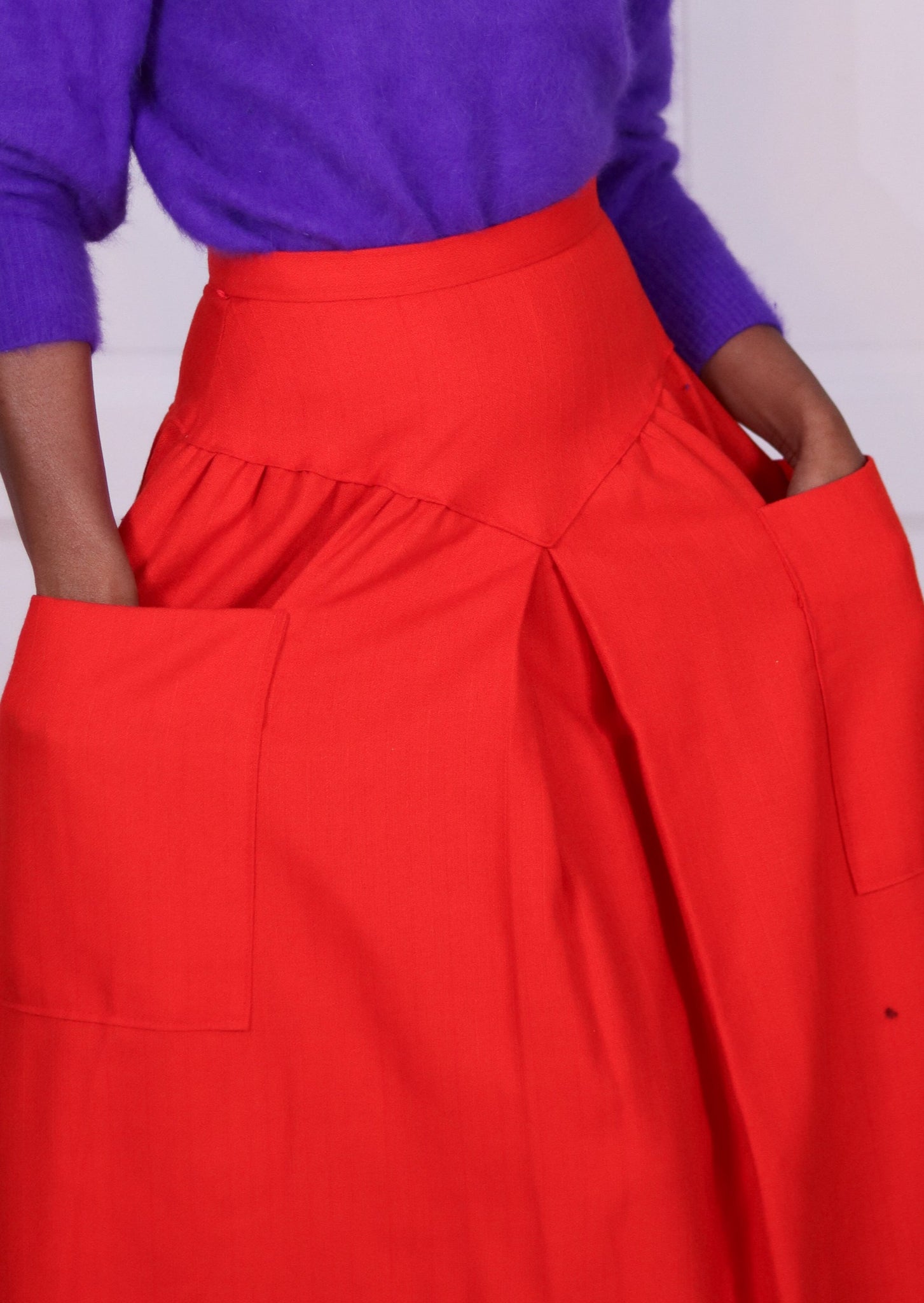 Jupe rouge taille 2025 haute