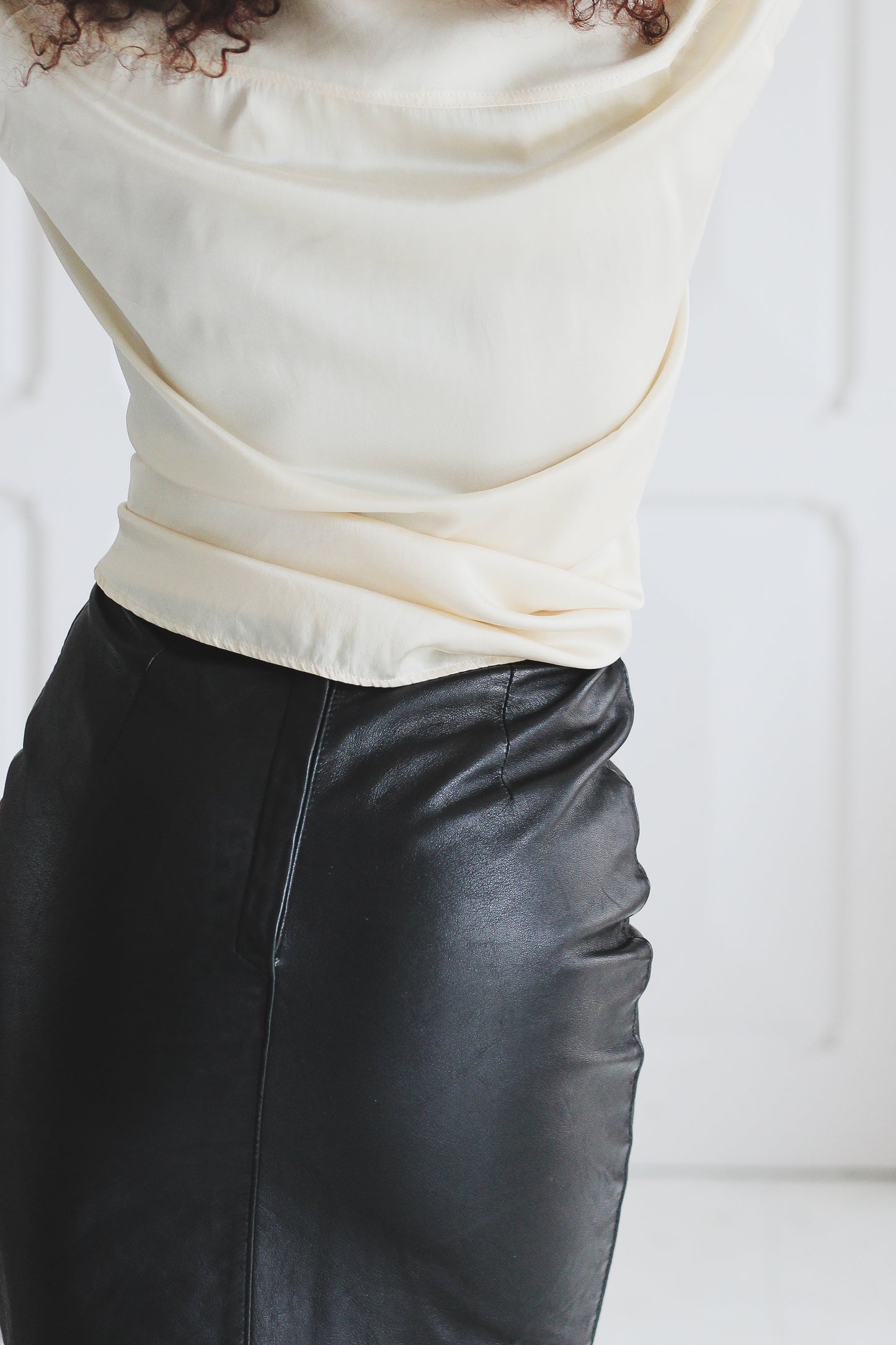 Japa jupe cuir vintage