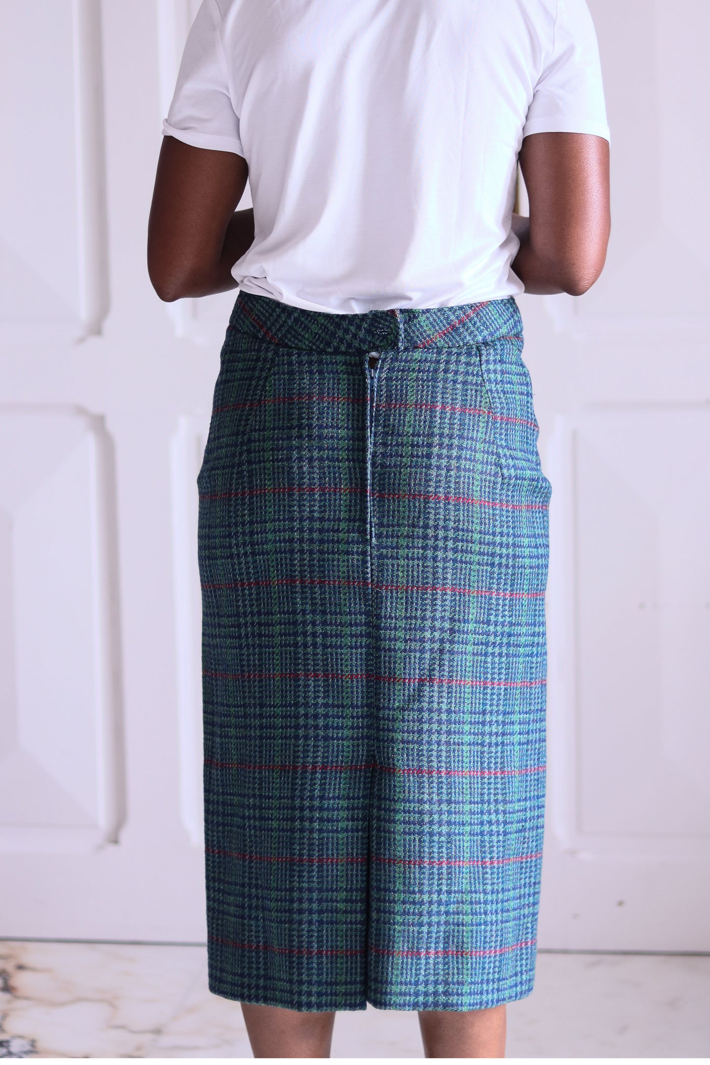 Fait main jupe à carreaux écossais