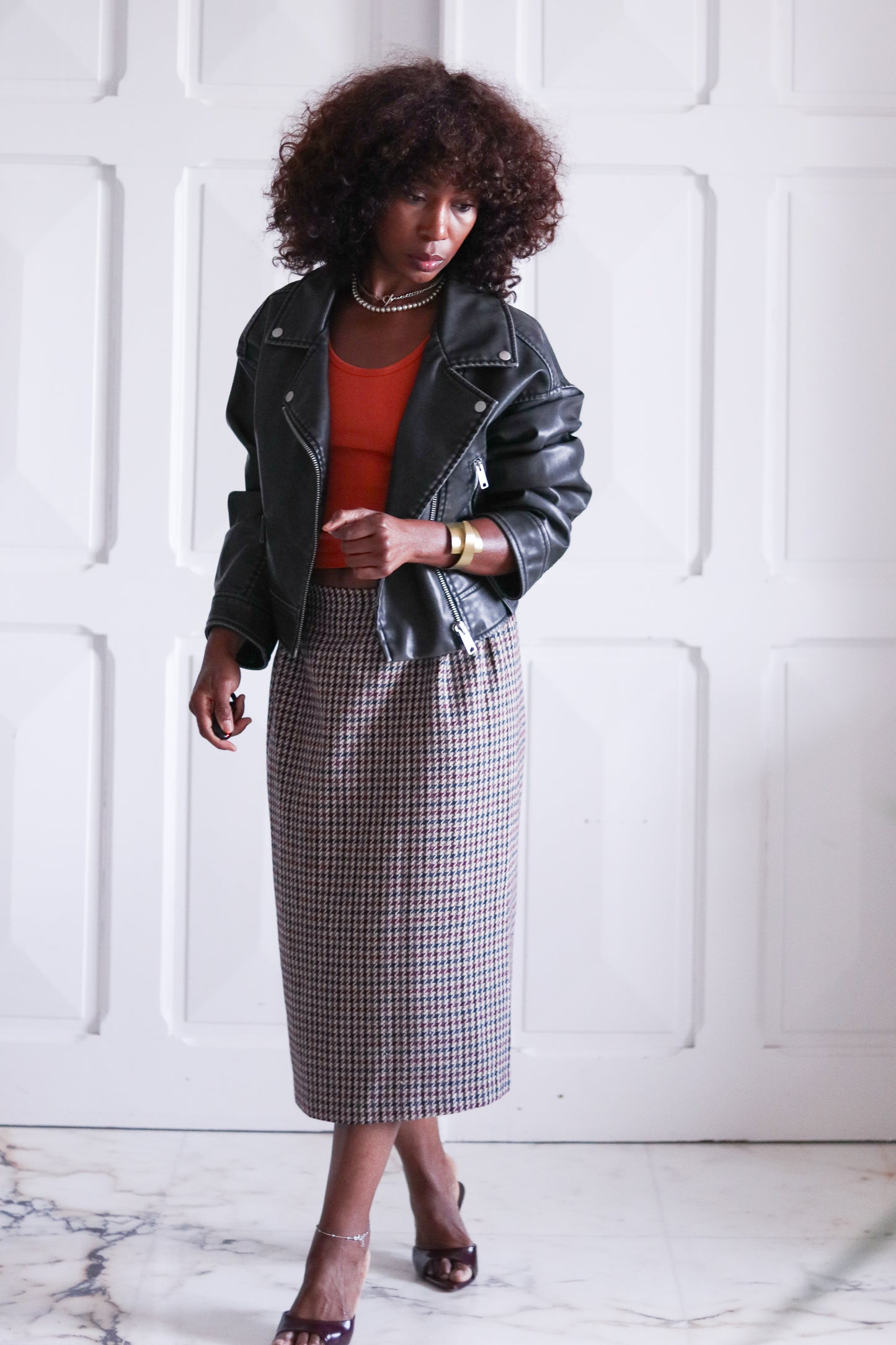 Fait main jupe en laine