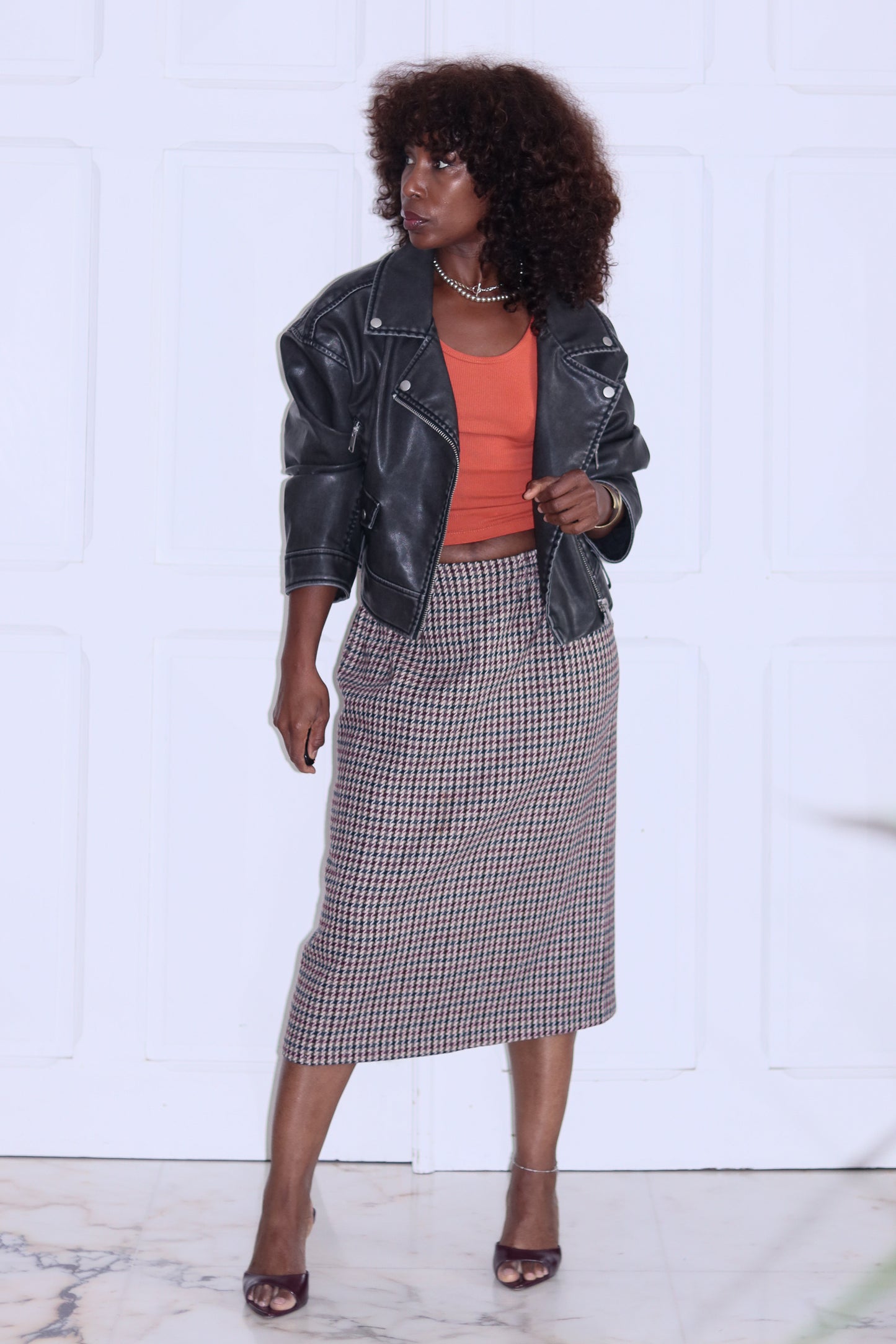 Fait main jupe en laine