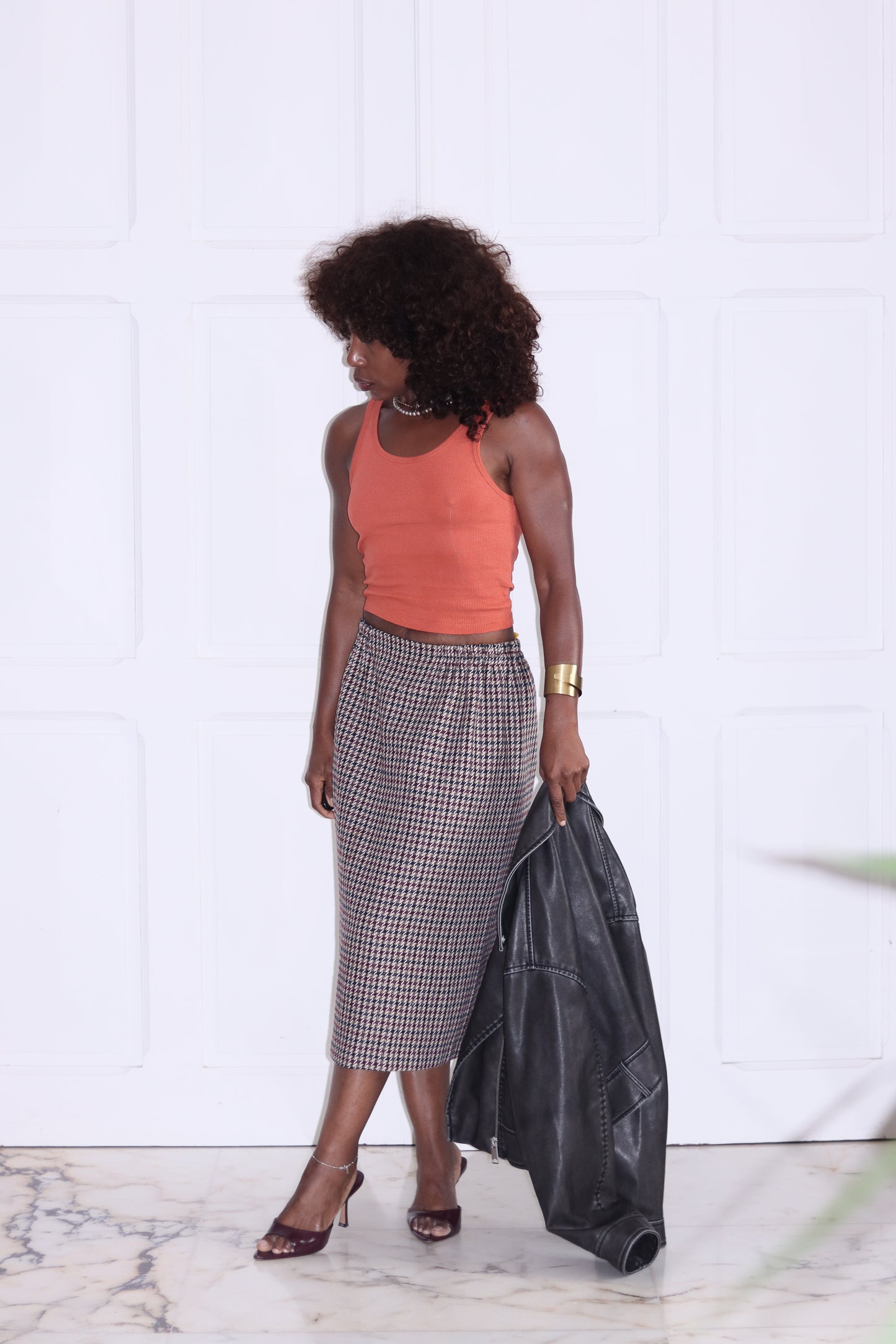 Fait main jupe en laine