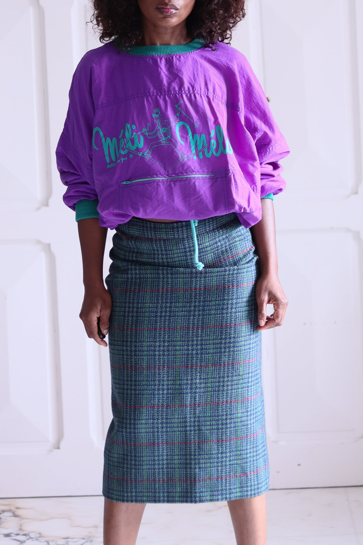 Fait main jupe à carreaux écossais