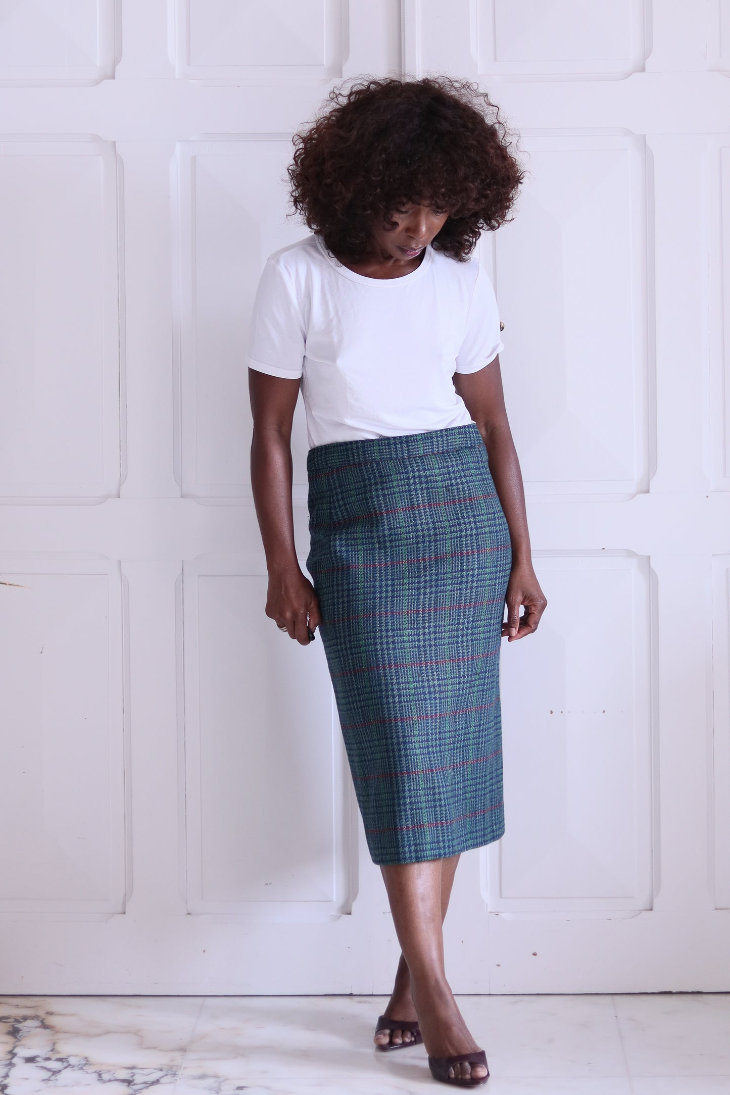 Fait main jupe à carreaux écossais