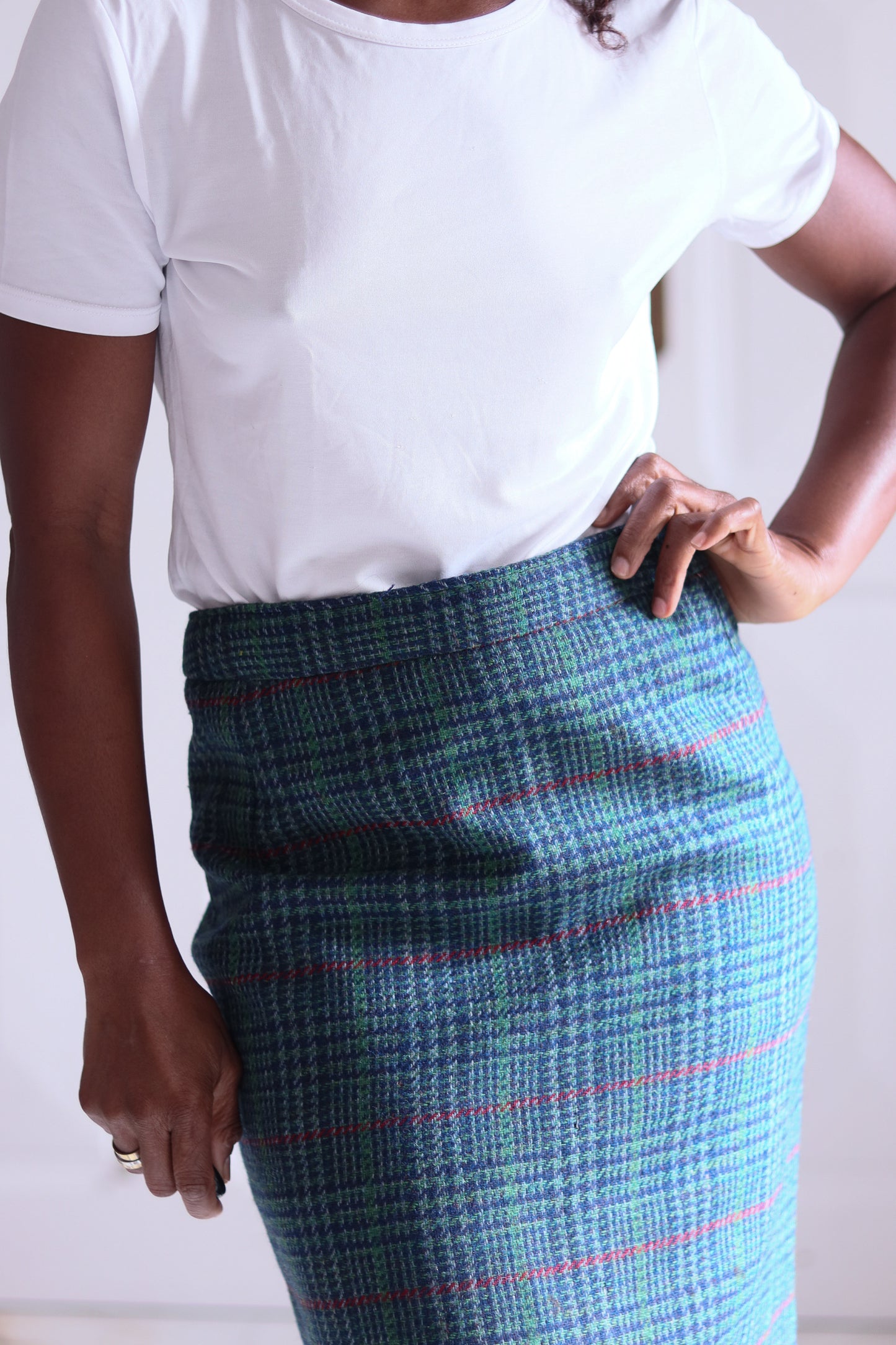 Fait main jupe à carreaux écossais