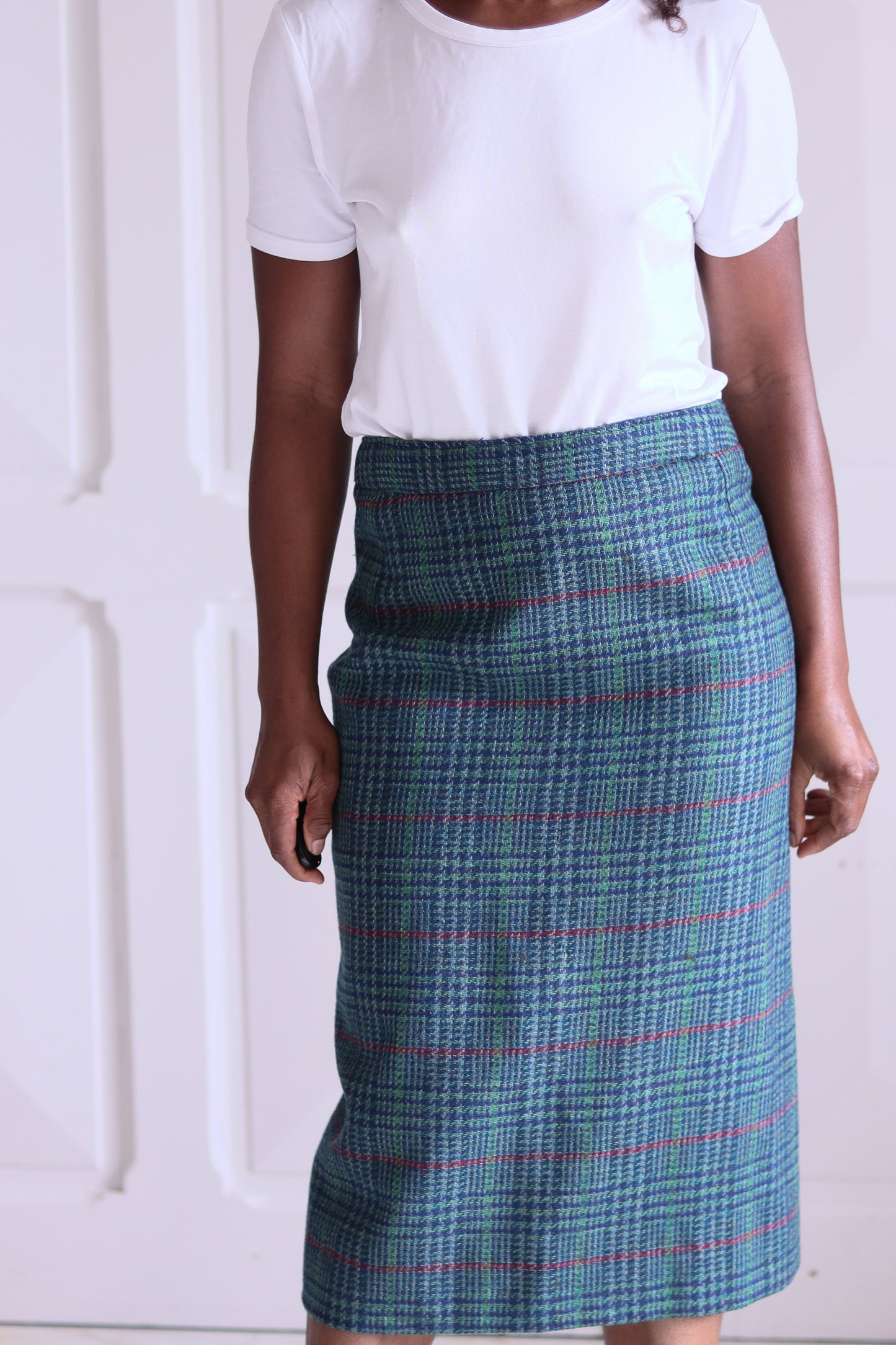 Fait main jupe à carreaux écossais