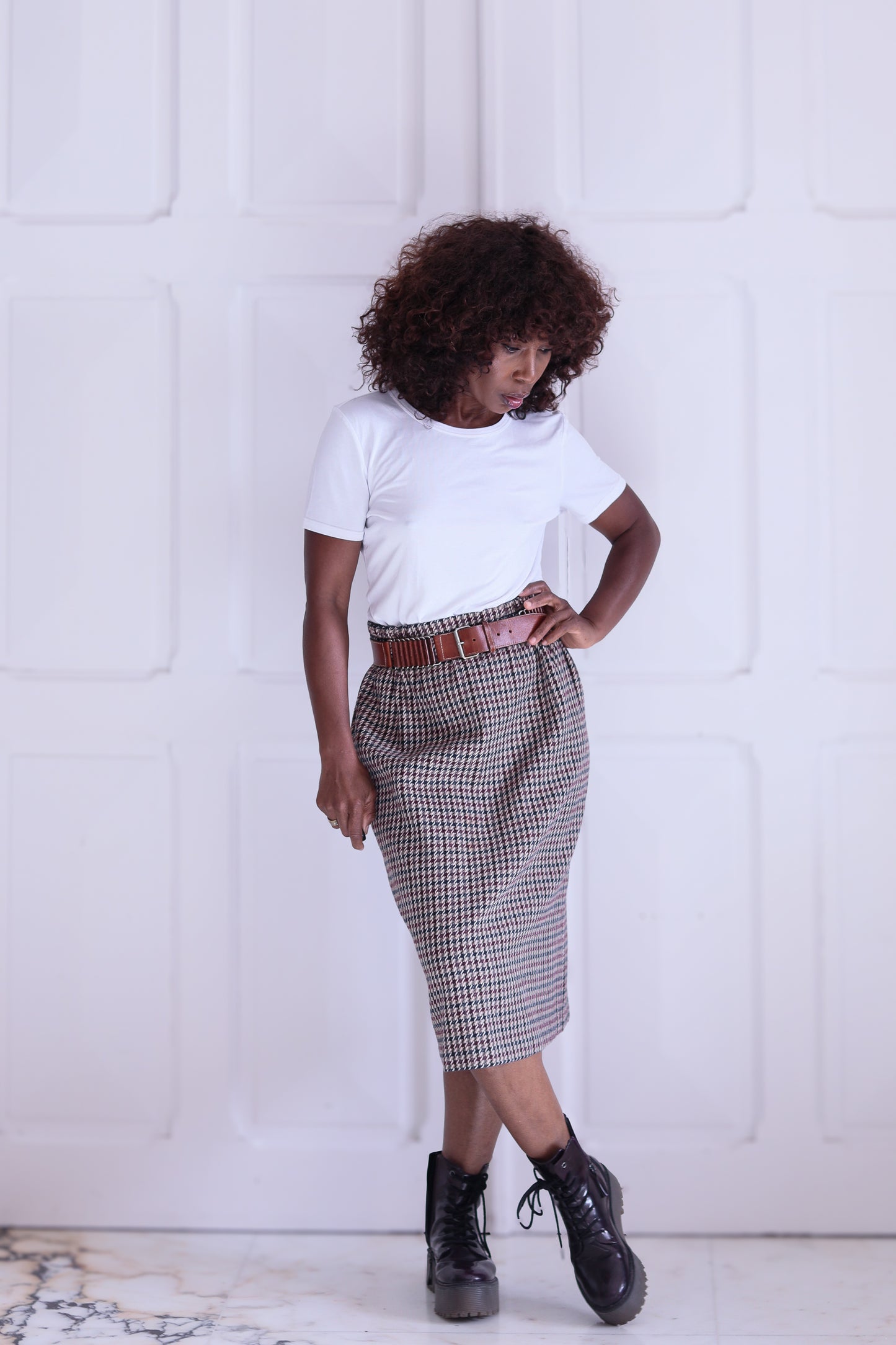 Fait main jupe en laine