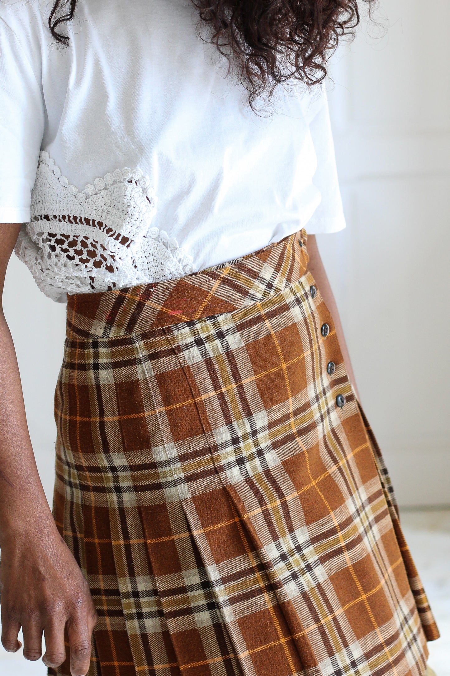 Jupe courte à motif tartan