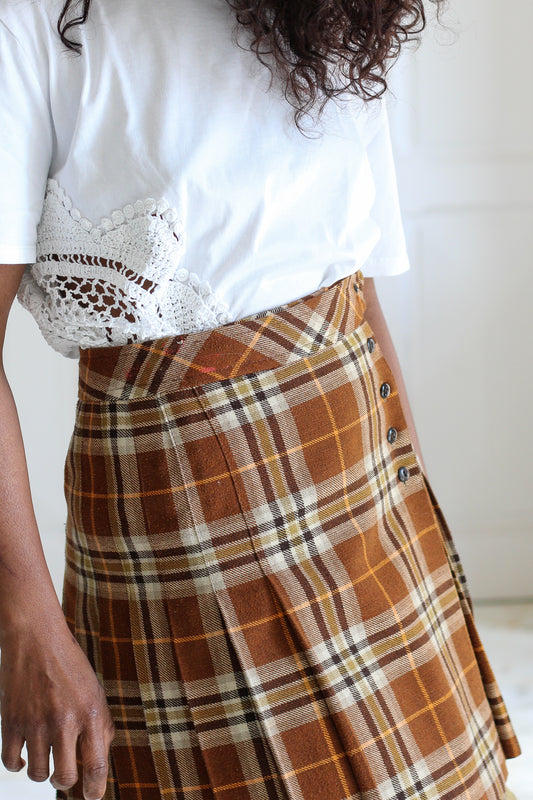 Jupe courte à motif tartan