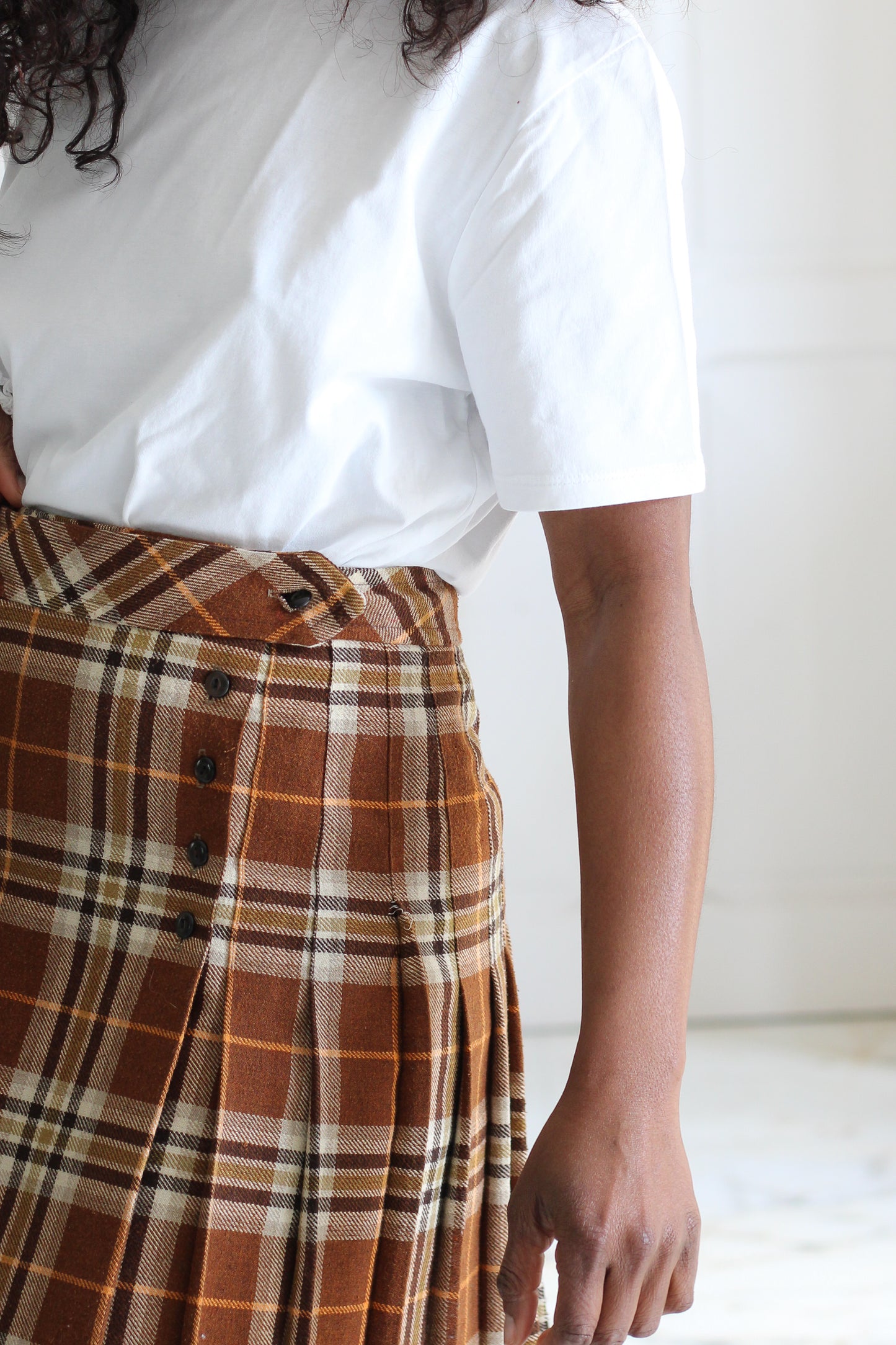 Jupe courte à motif tartan