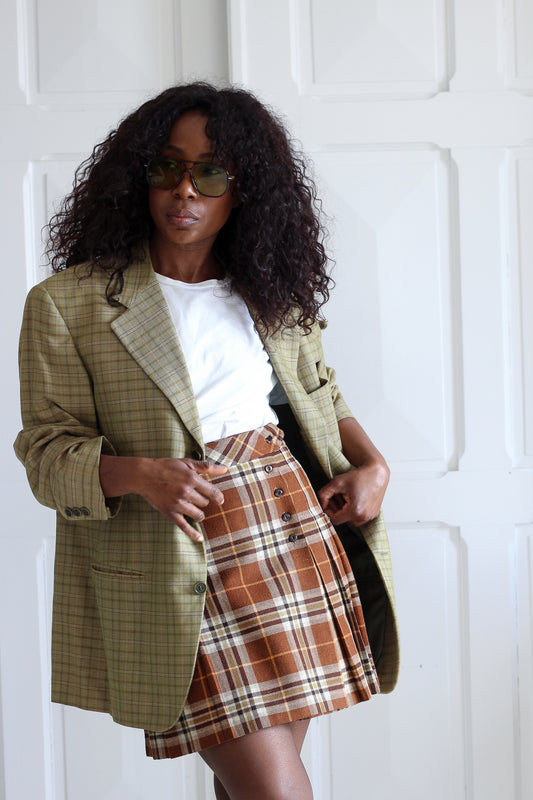 Jupe courte à motif tartan