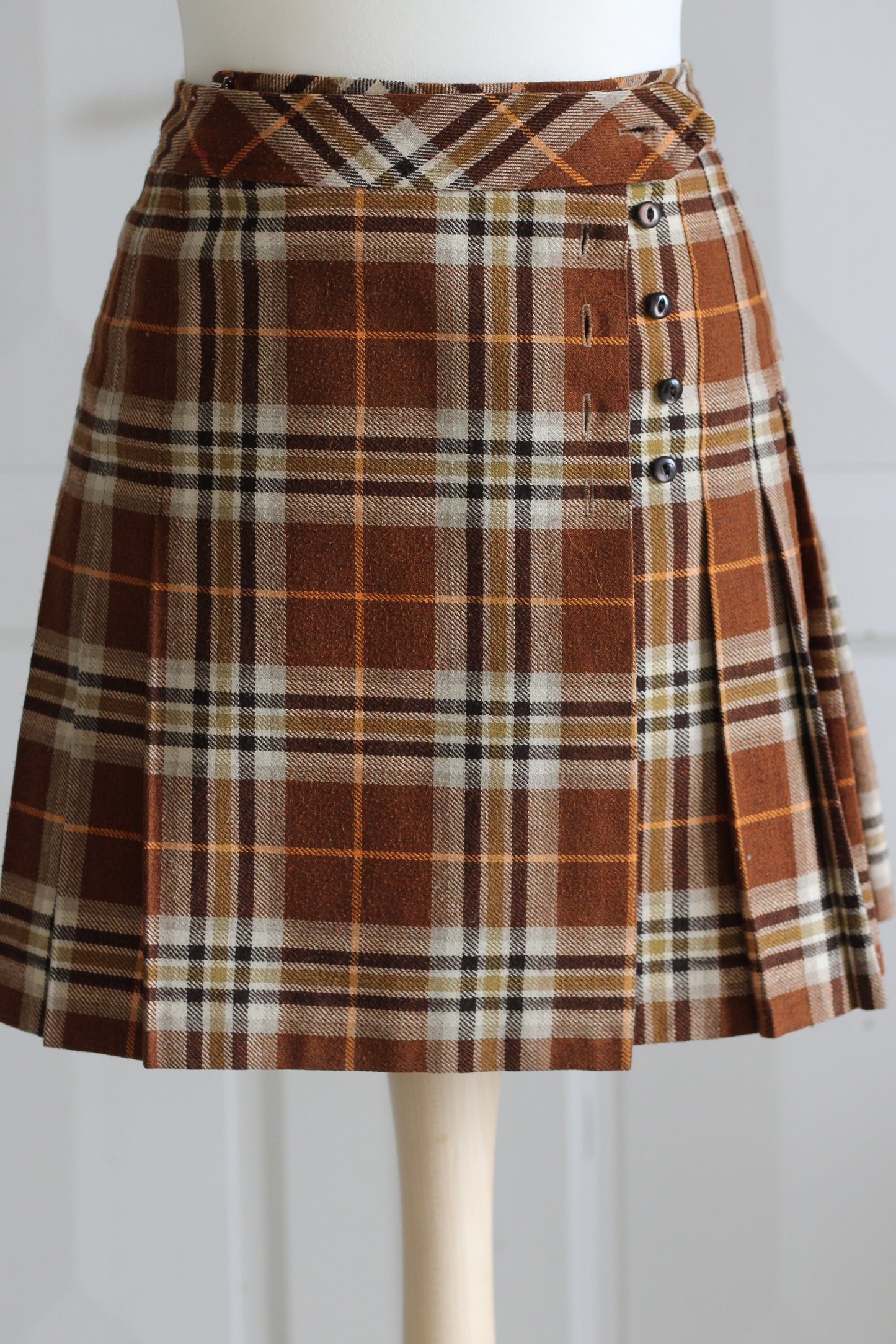 Jupe courte à motif tartan